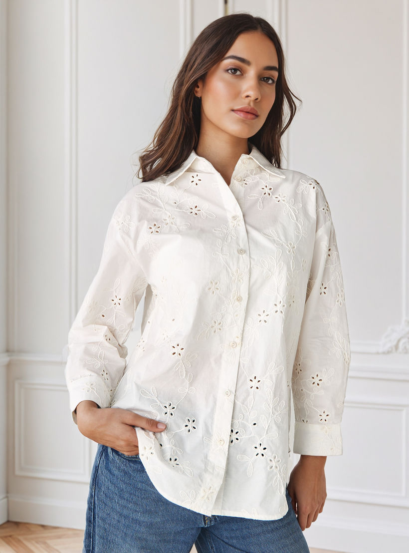 Iconic Oversized Embroidered Cotton Shirt-women-clothing-shirtsandblouses-shirts-image-1