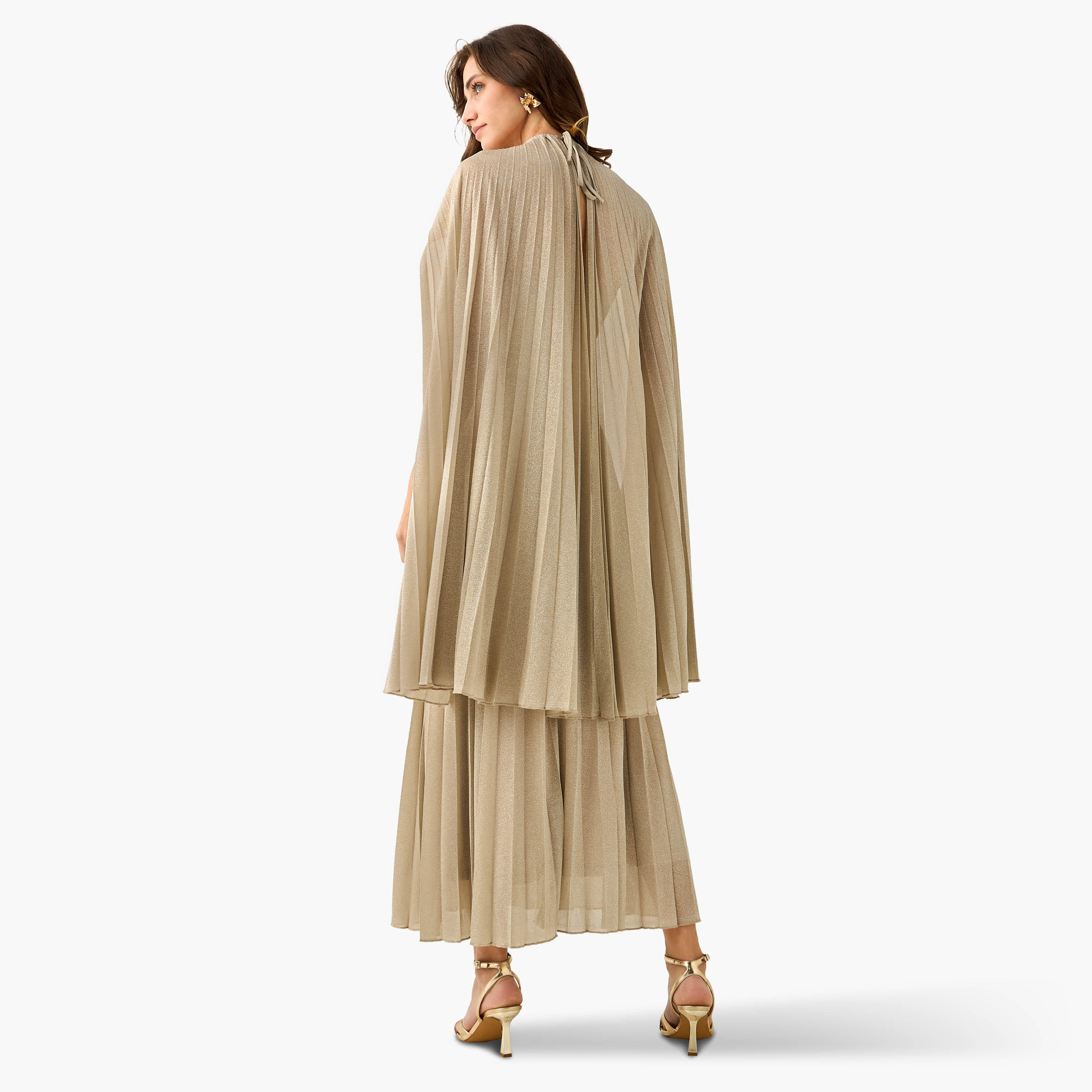 Iconic A-line Maxi Dress with Cape-women-clothing-dresses-image-3