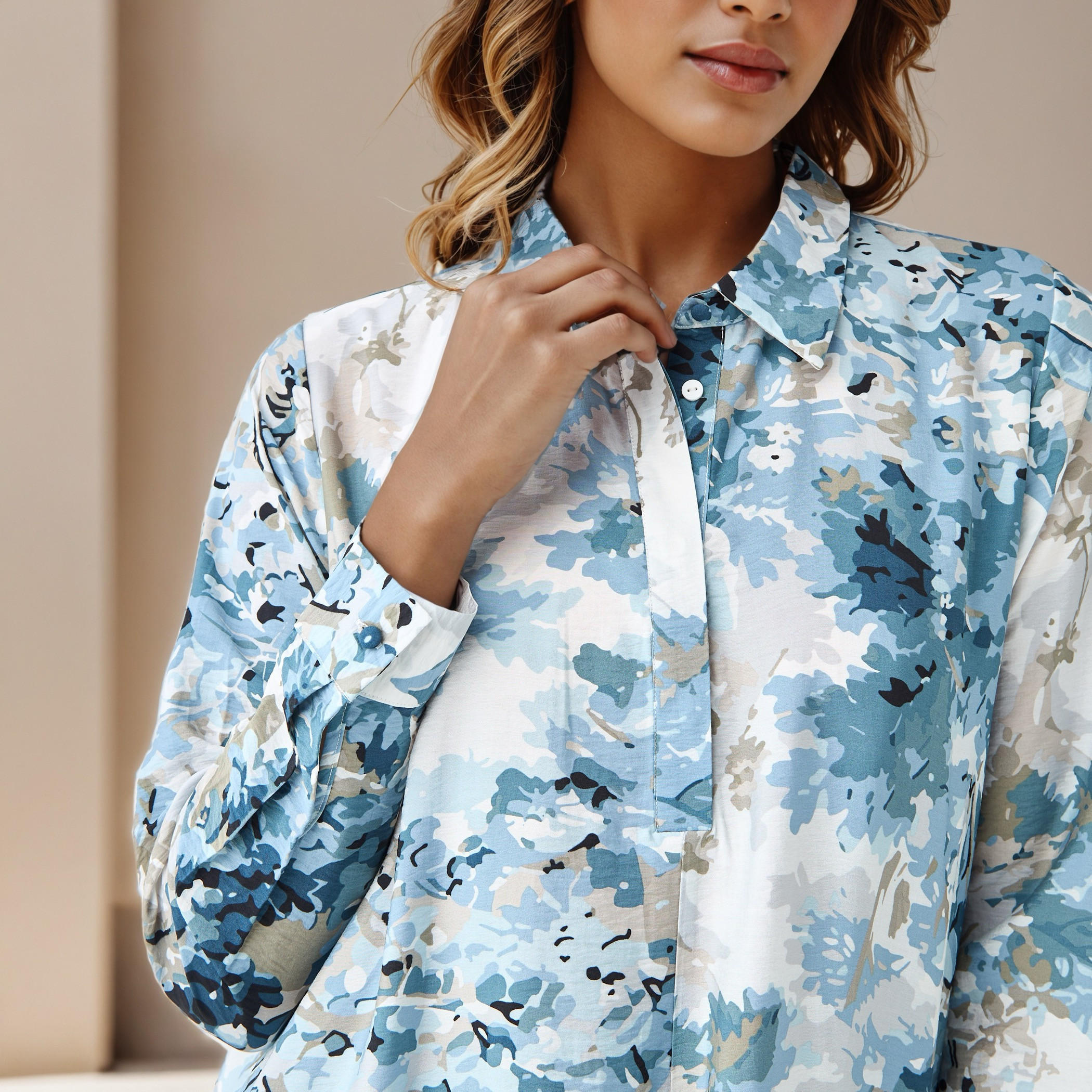 Iconic Floral Print Women Shirt Dress with Collar-women-clothing-dresses-image-4