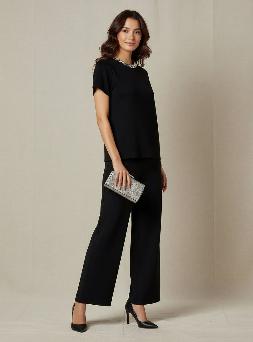 Iconic Regular Fit Top with Embellishment-women-clothing-tshirts-image-2