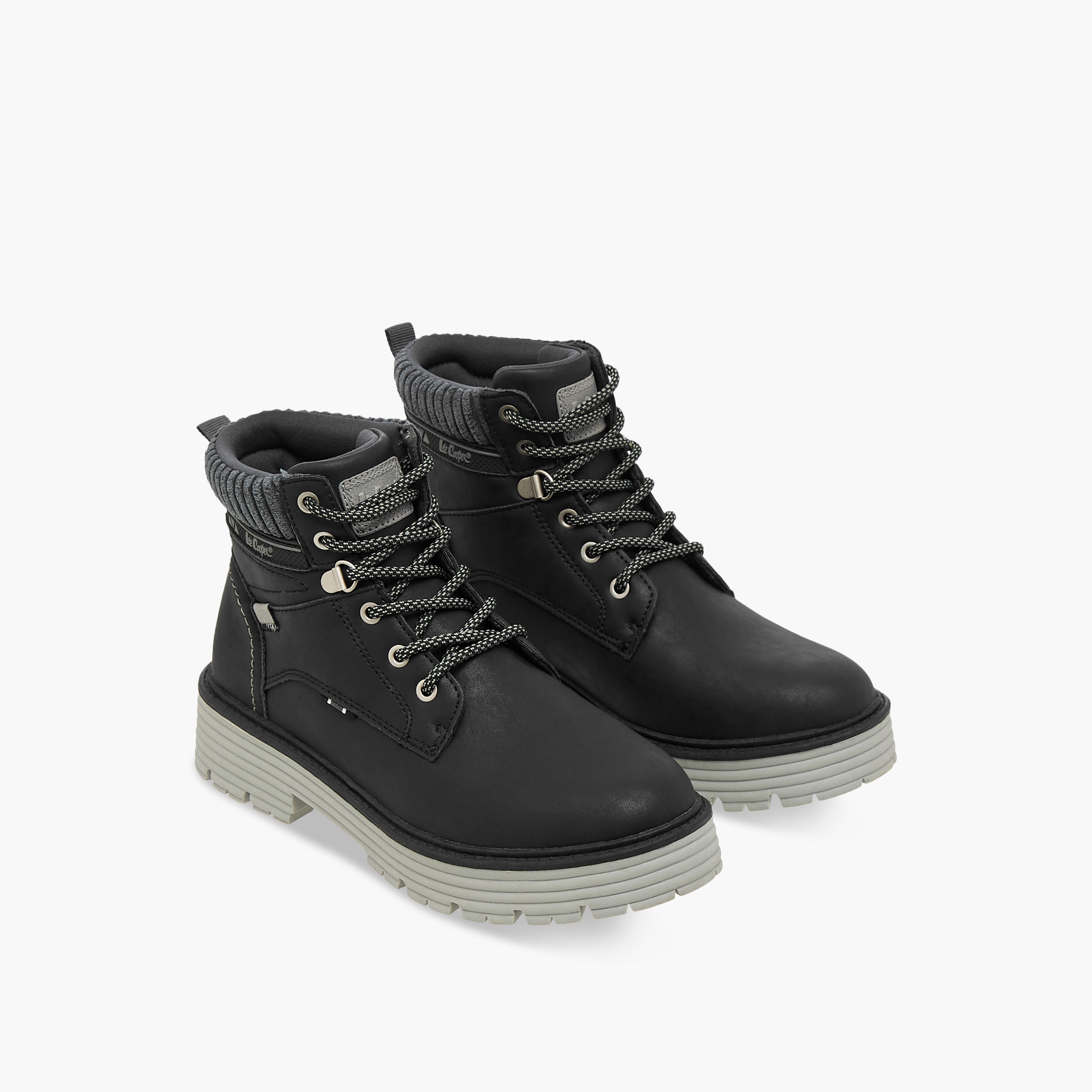 Lee Cooper Women Panelled Lace-Up Ankle Boots-women-shoes-boots-image-1