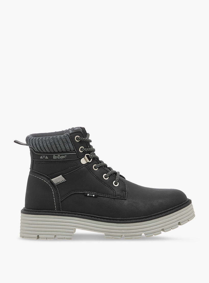 Lee Cooper Women Panelled Lace-Up Ankle Boots-women-shoes-boots-image-4