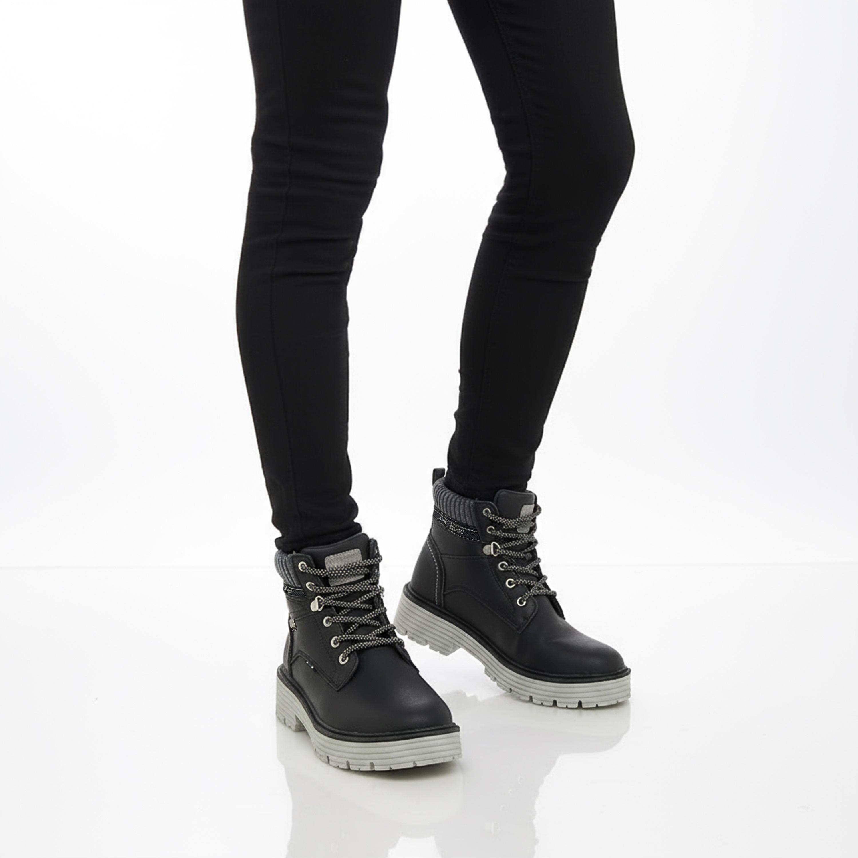 Lee Cooper Women Panelled Lace-Up Ankle Boots-women-shoes-boots-image-2