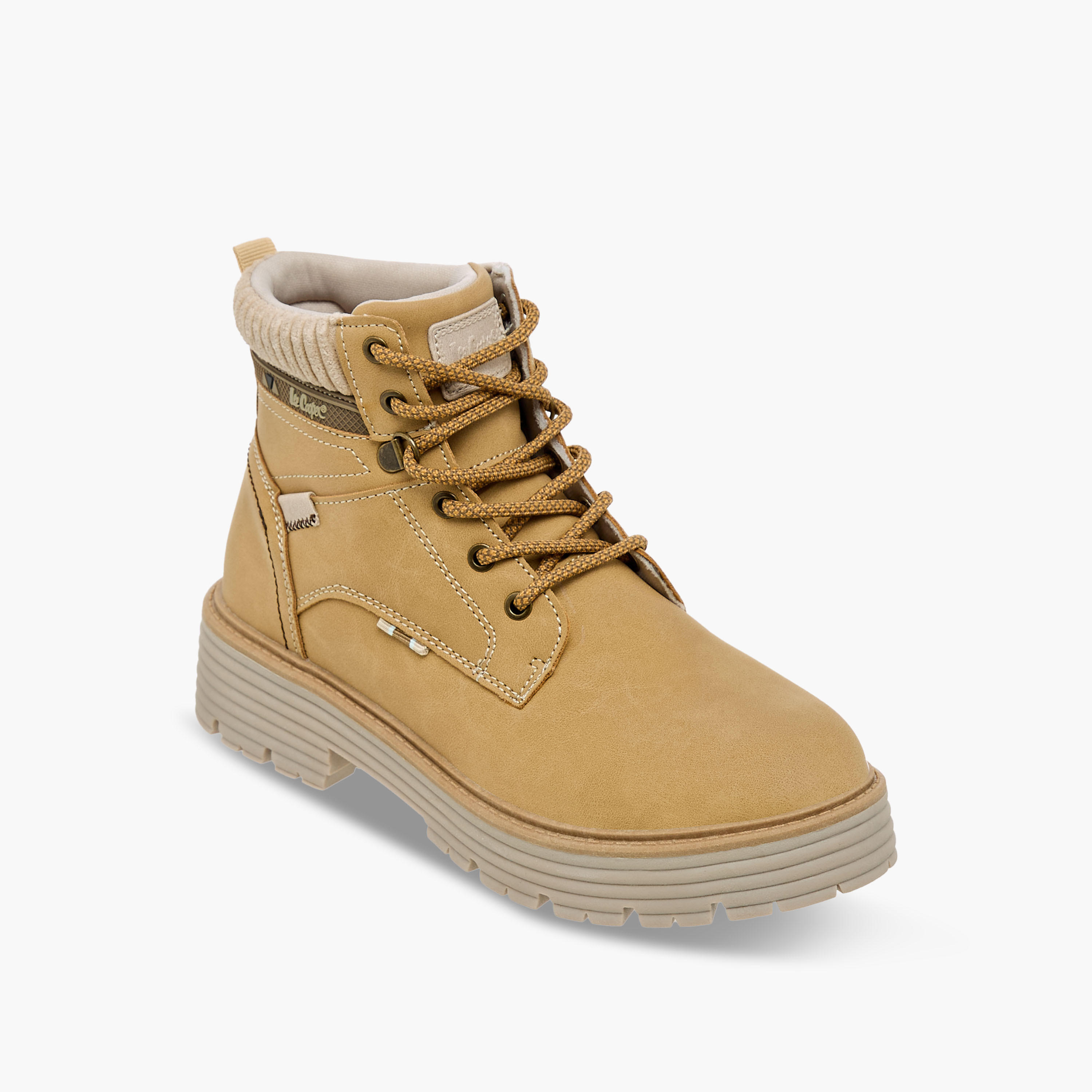 Lee Cooper Women Panelled Lace-Up Ankle Boots-women-shoes-boots-image-2
