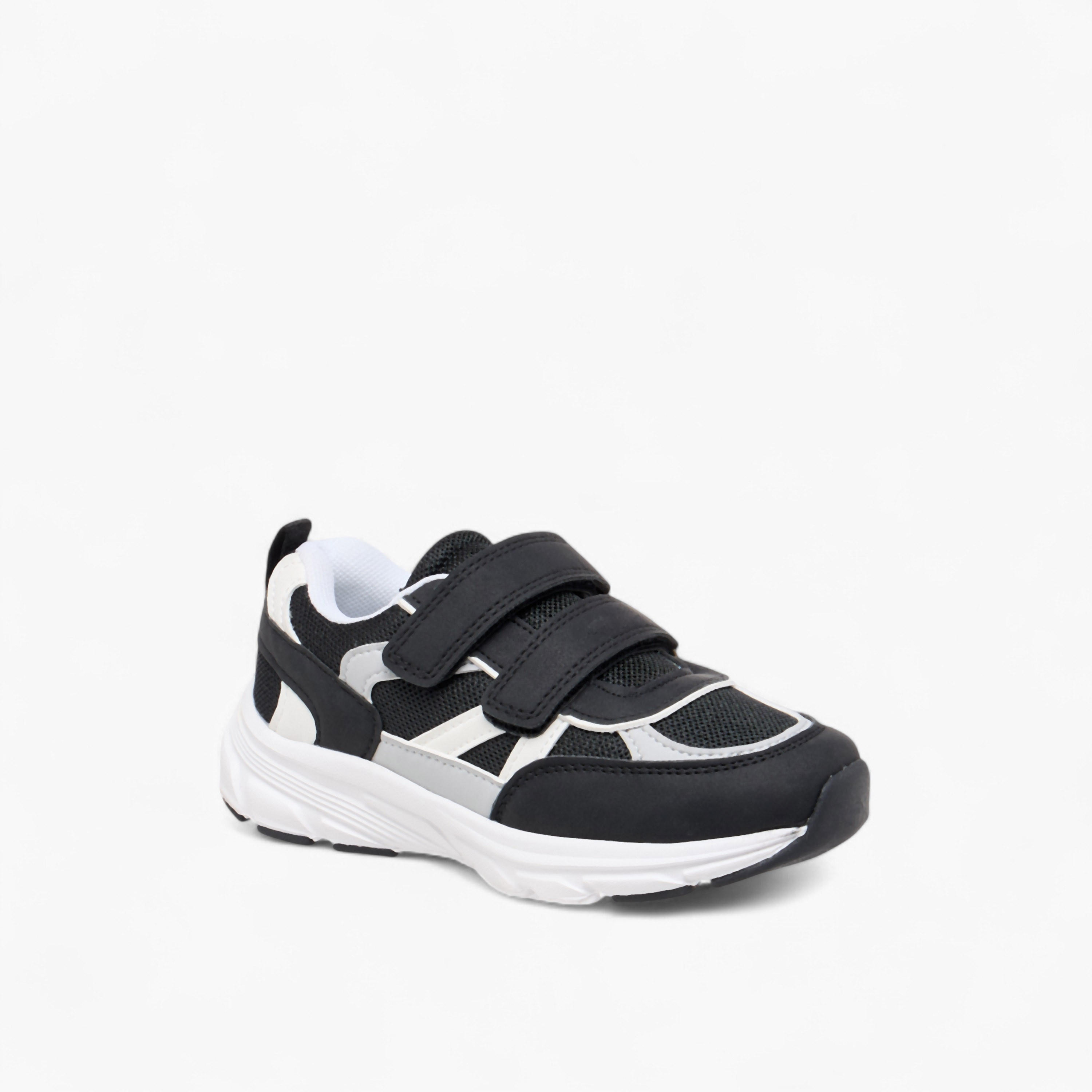 Juniors Panelled Sneakers with Hook and Loop Closure-boys-shoes-sneakers-image-2