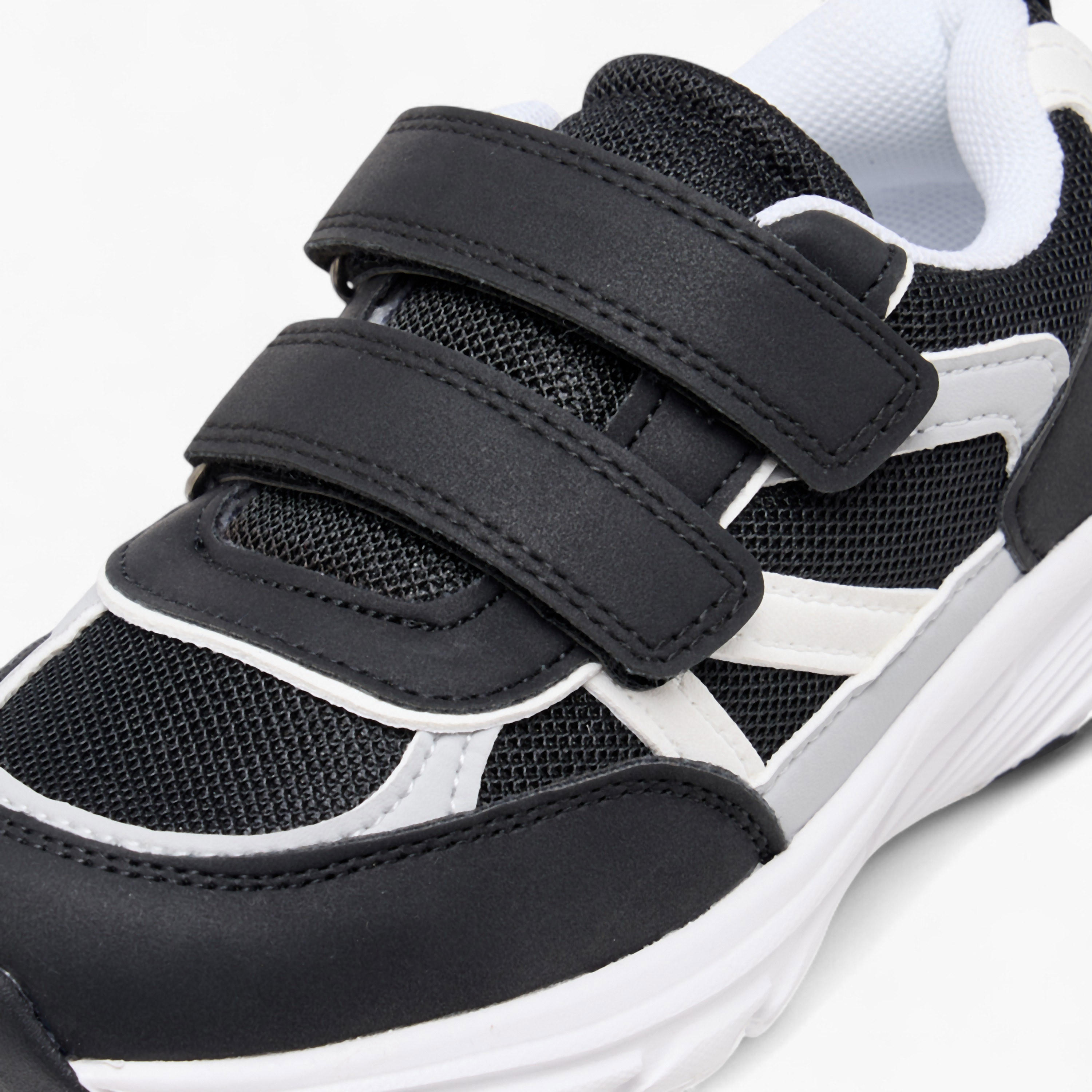 Juniors Panelled Sneakers with Hook and Loop Closure-boys-shoes-sneakers-image-4
