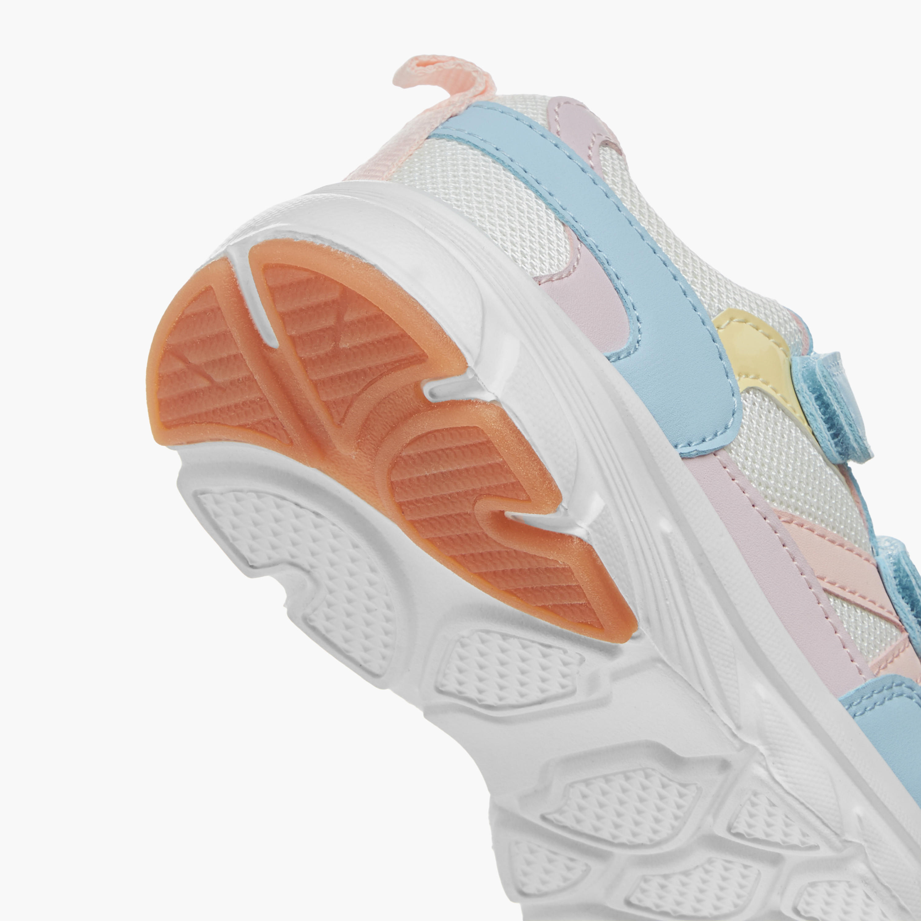 Juniors Panelled Sneakers with Hook and Loop Closure-girls-shoes-sneakers-image-5