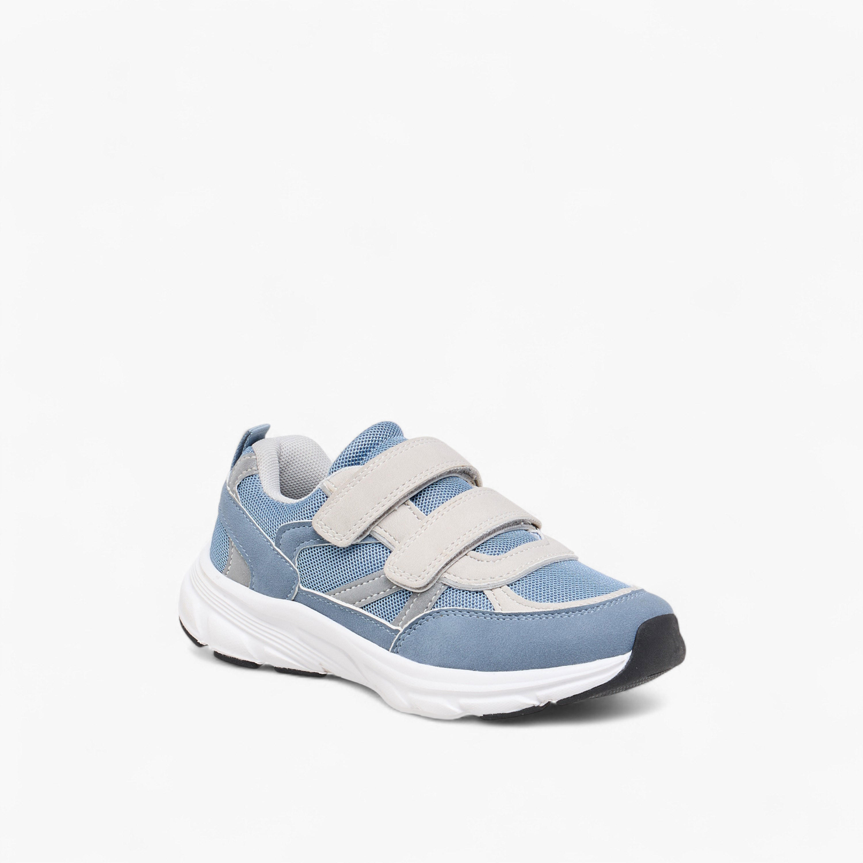 Juniors Panelled Sneakers with Hook and Loop Closure-boys-shoes-sneakers-image-2