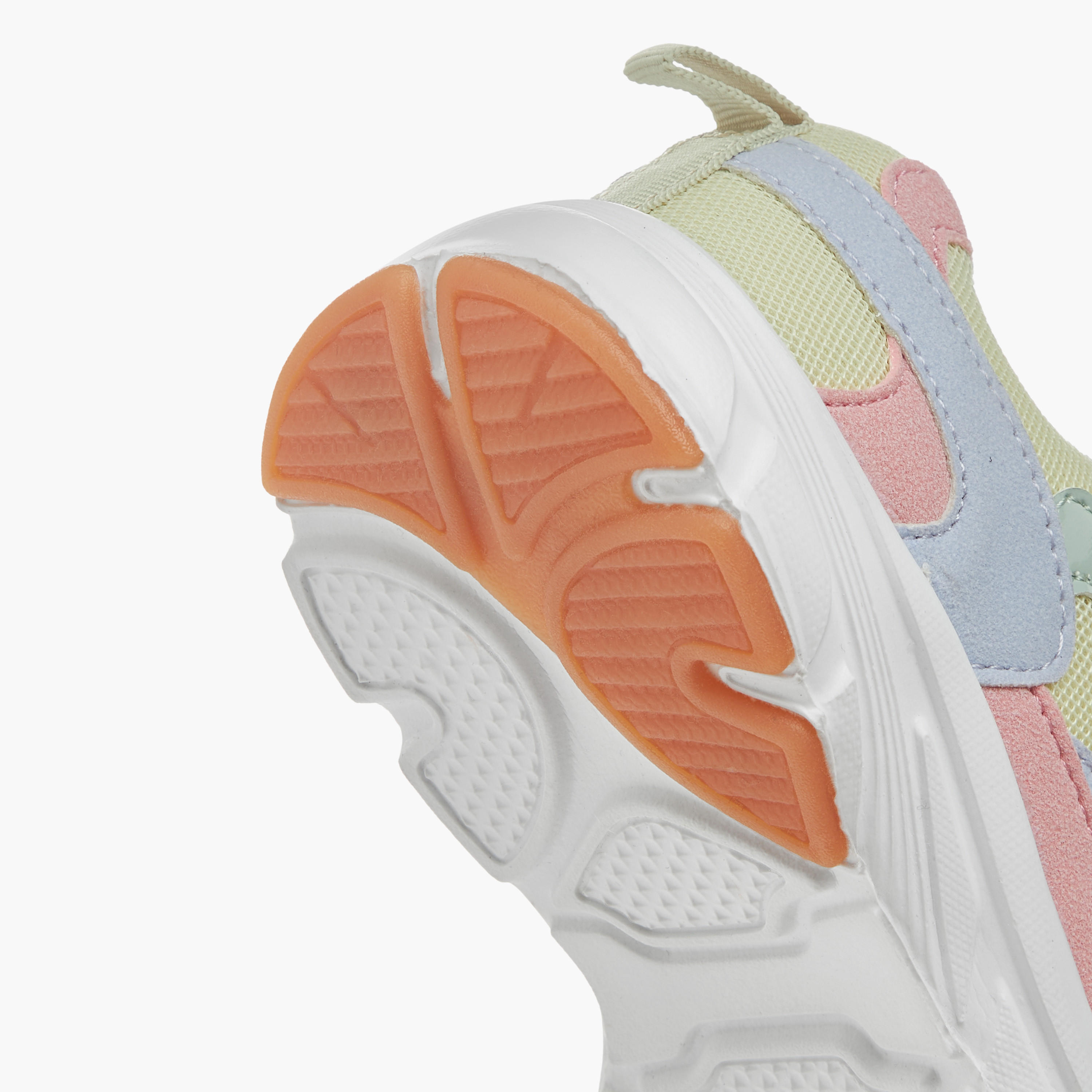 Juniors Colourblock Sneakers with Hook and Loop Closure-girls-shoes-sneakers-image-5