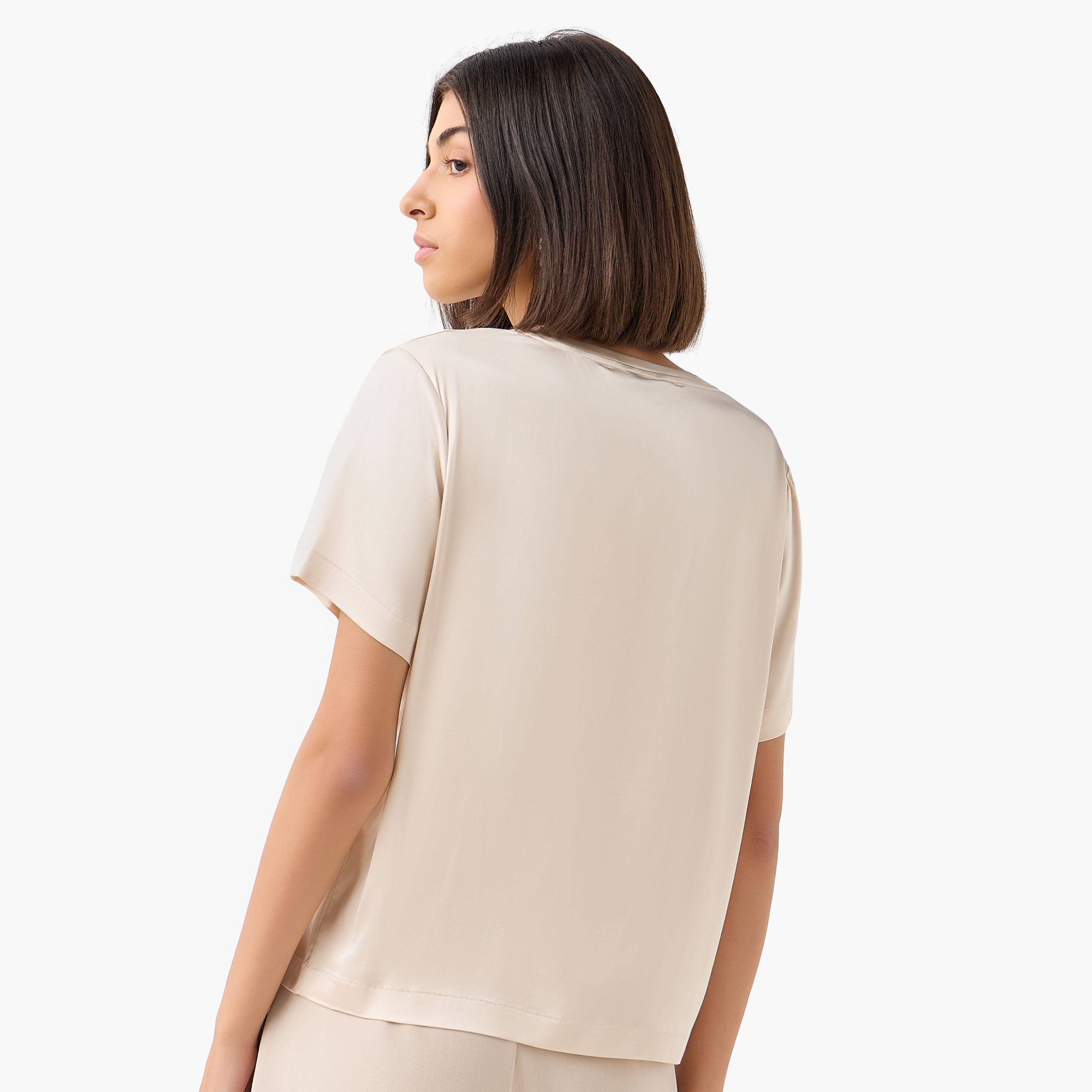 Iconic Regular Fit Viscose T-shirt-women-clothing-coordsets-image-3