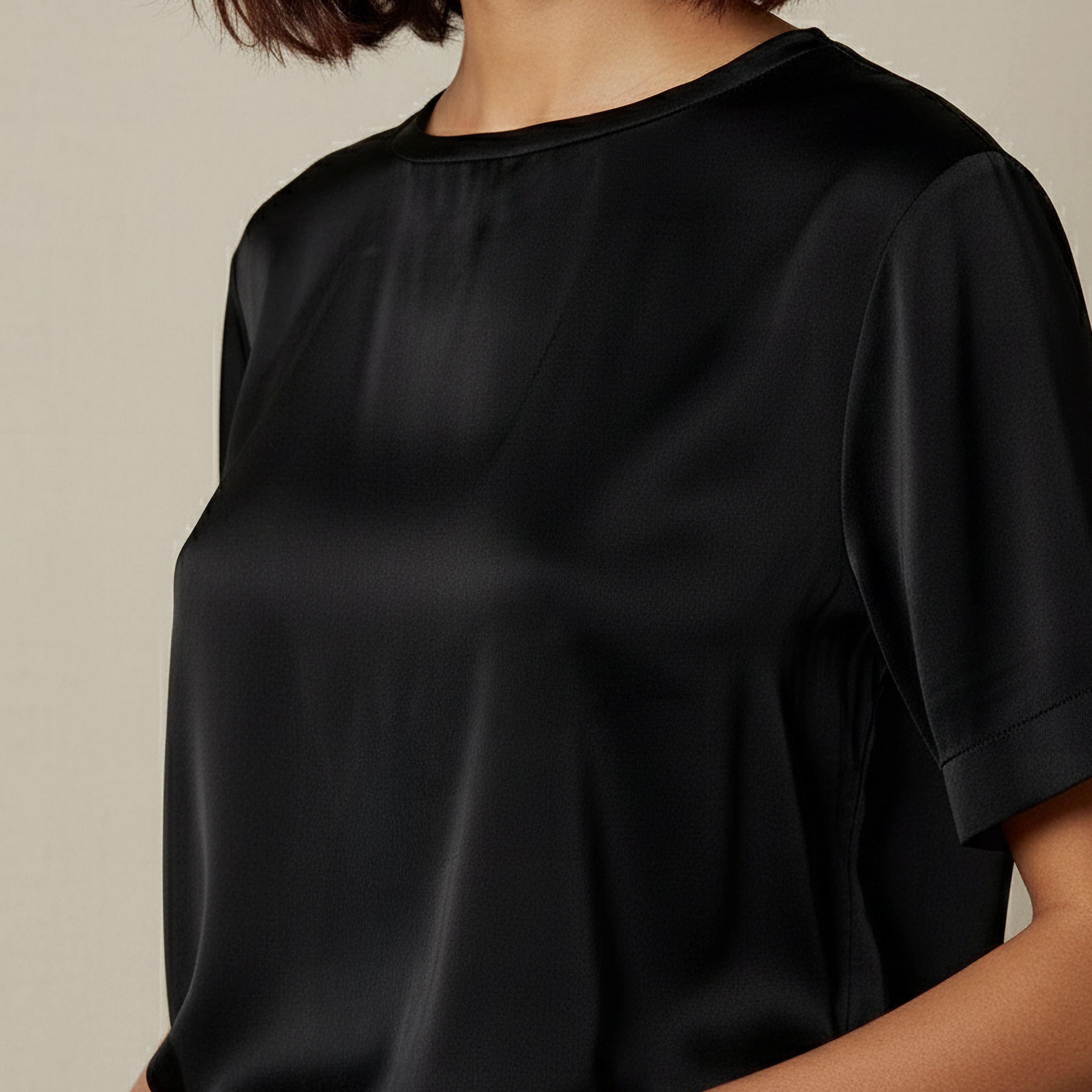 تيشيرت فيسكوز بقصة عادية من آيكونيك-women-clothing-coordsets-image-4