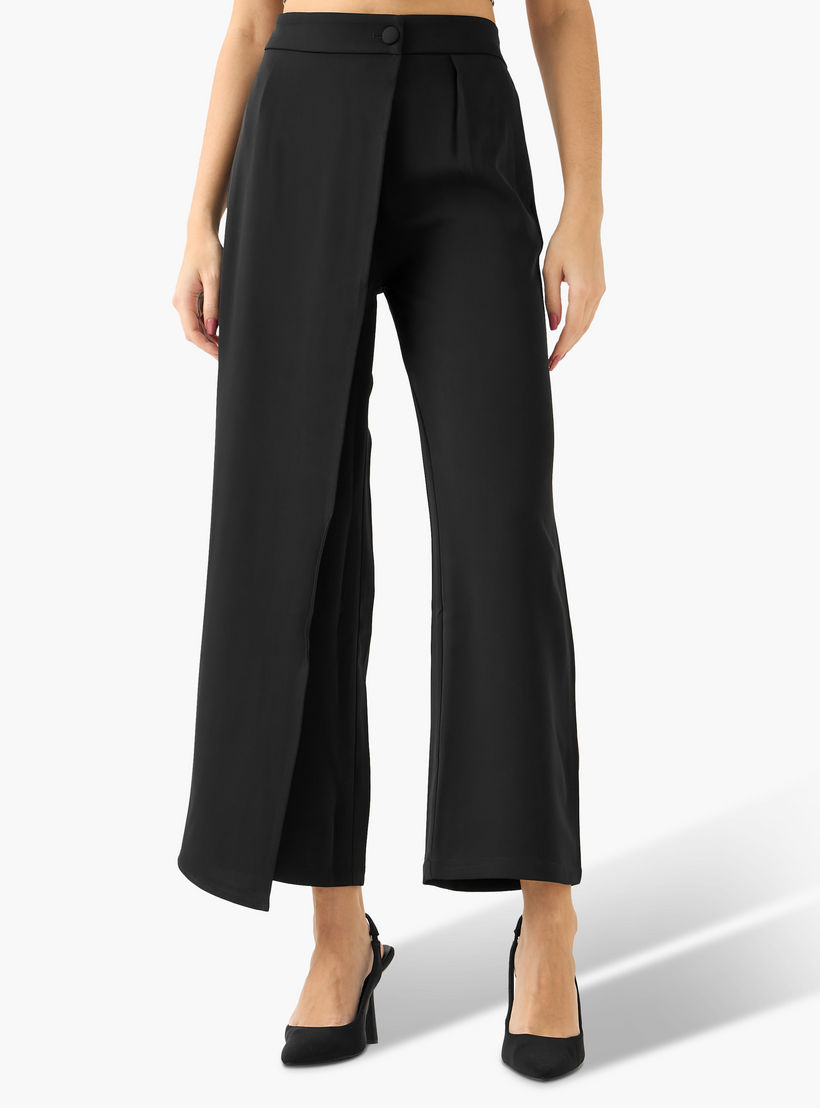 Iconic Straight Fit Button Waist Wrap Pants-women-clothing-coordsets-image-2