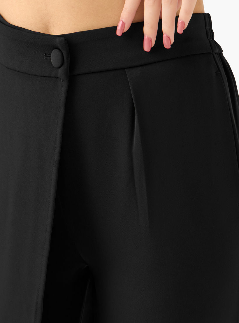 Iconic Straight Fit Button Waist Wrap Pants-women-clothing-coordsets-image-5