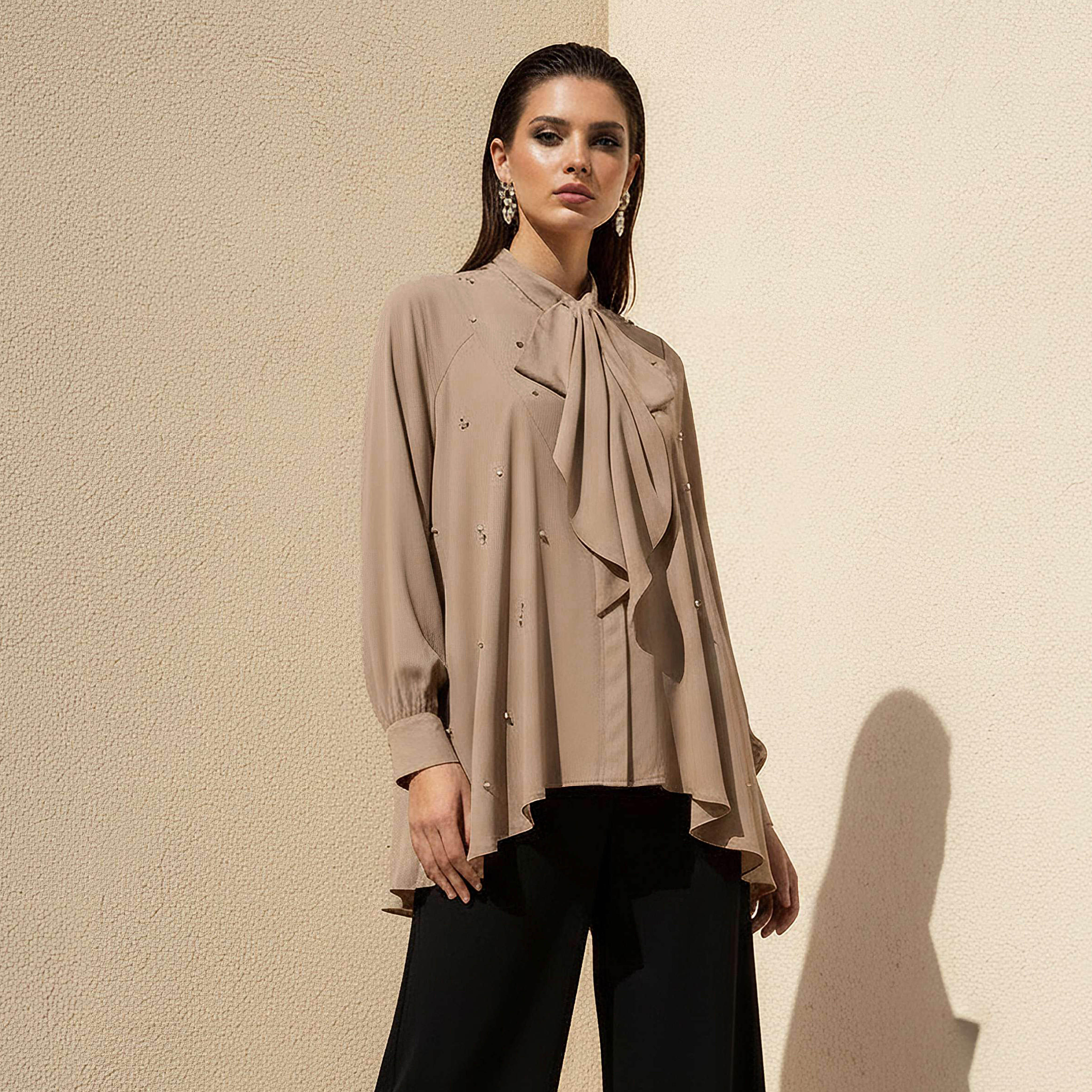 Iconic Relaxed Fit Top with Rhinestone Embellishments-women-clothing-shirtsandblouses-blouses-image-1