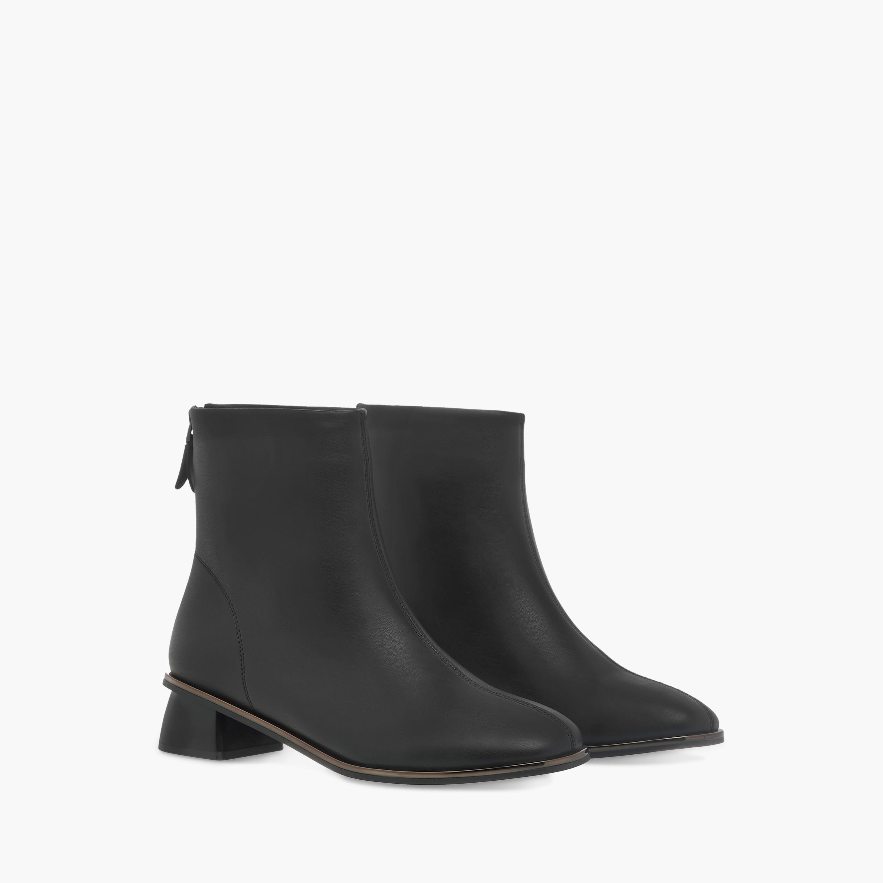 Celeste Women's Solid Ankle Boots with Zip Closure-women-shoes-boots-image-1