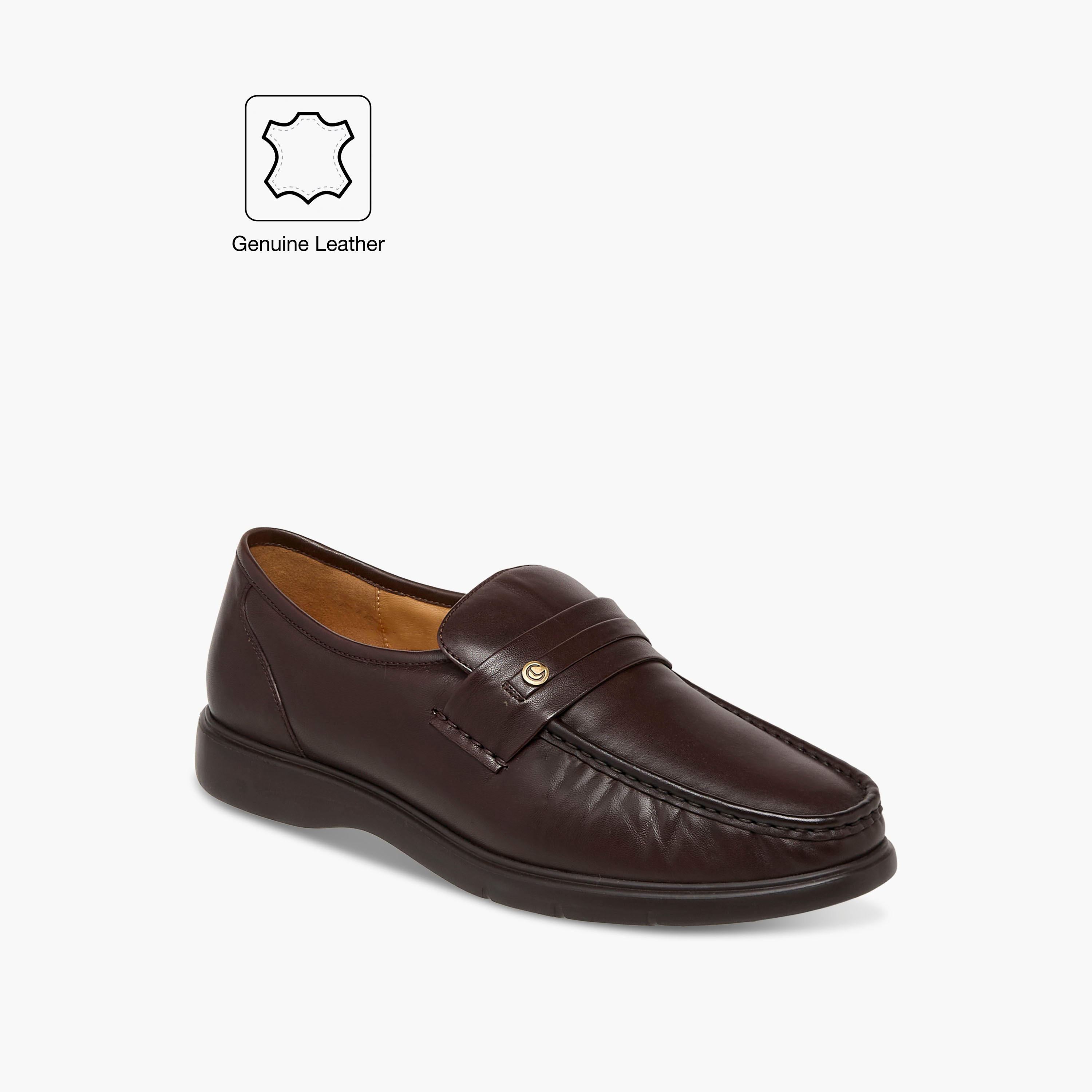 Le Confort Leather Solid Slip-On Moccasins-men-shoes-loafersandmoccasins-image-2