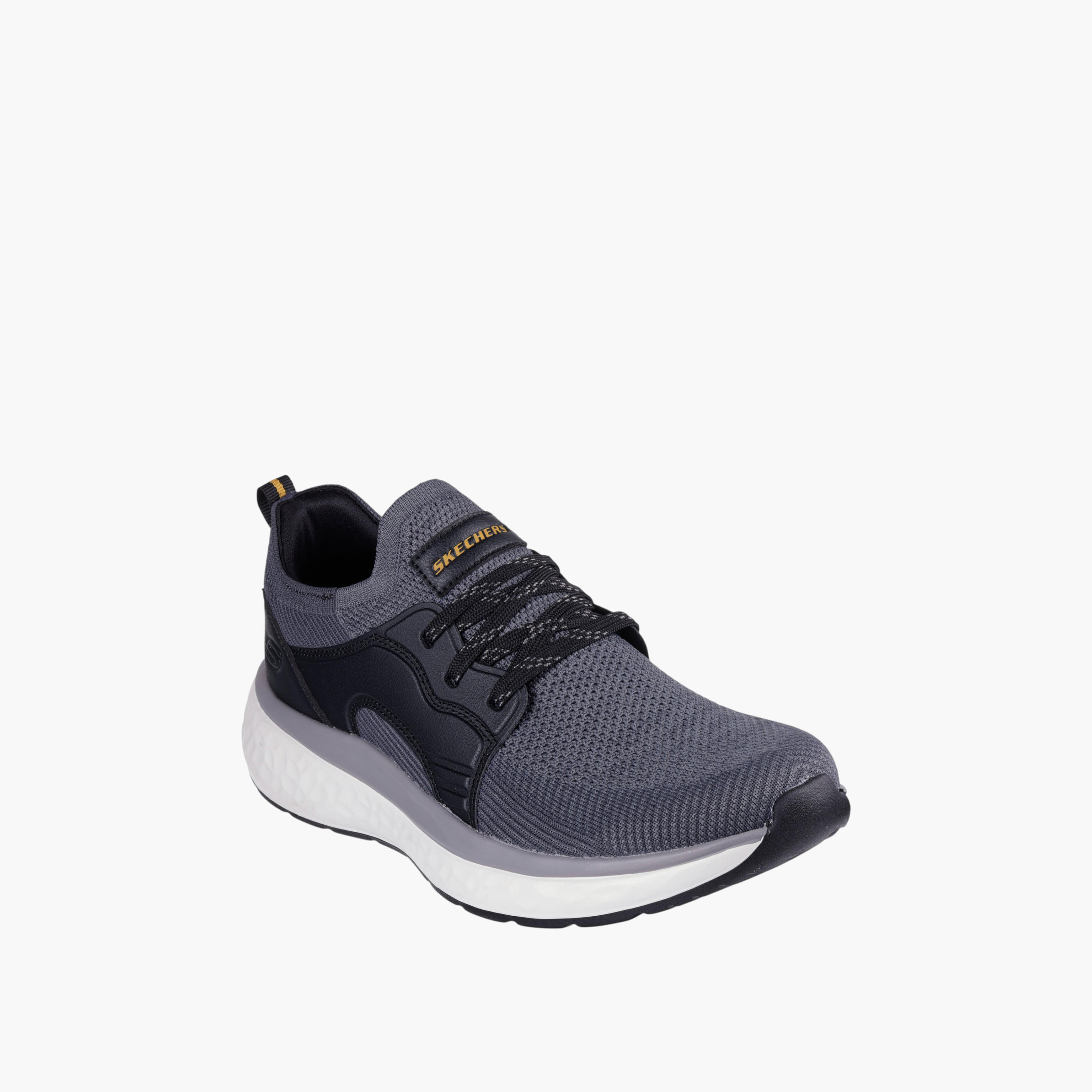 حذاء رياضي لانسر برباط للرجال من سكتشرز - 210986-BKGY-sports-men-shoes-image-1