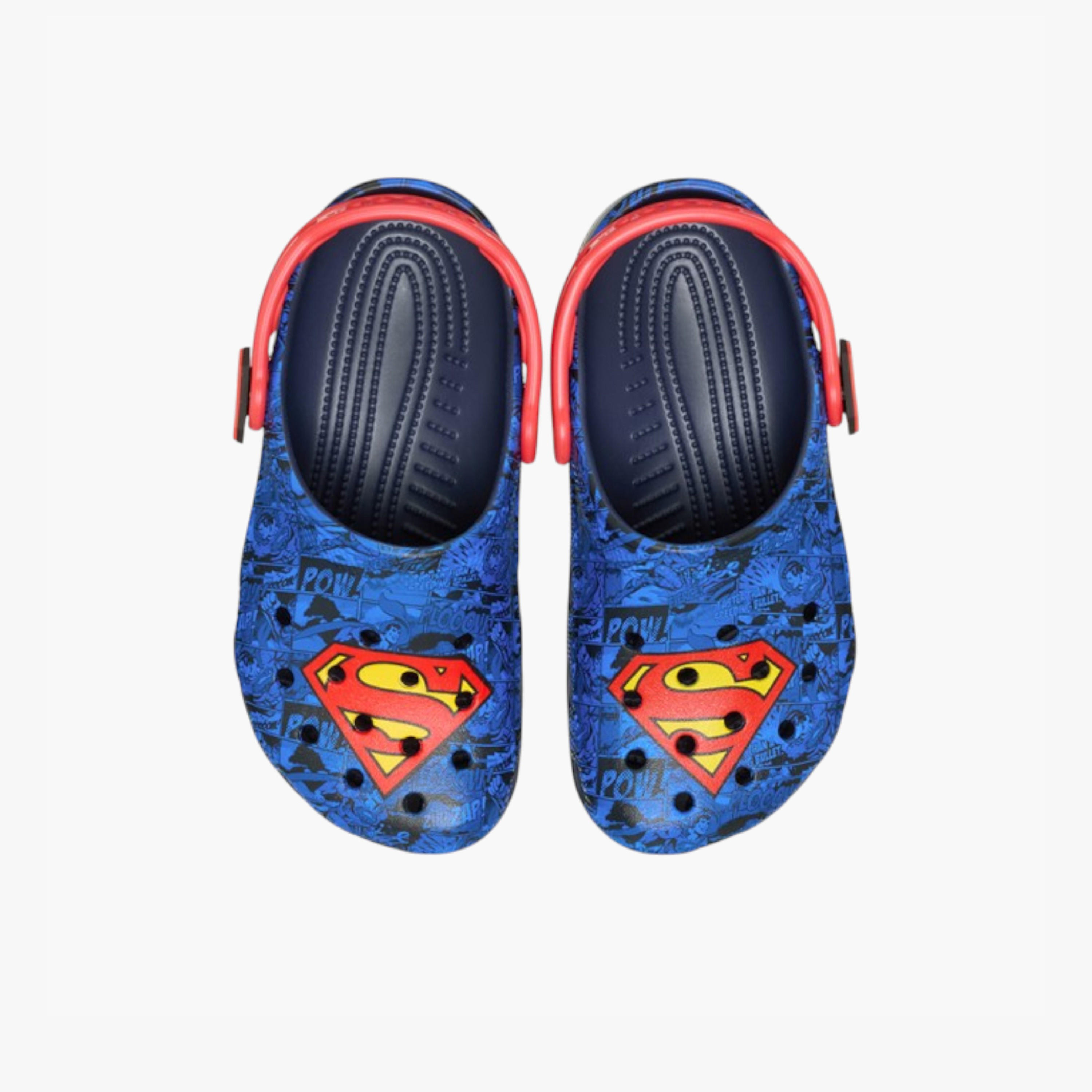 Crocs Boys' Superman Classic Clogs with Backstrap - 211132-90H-baby-boys-shoes-sandals-image-1