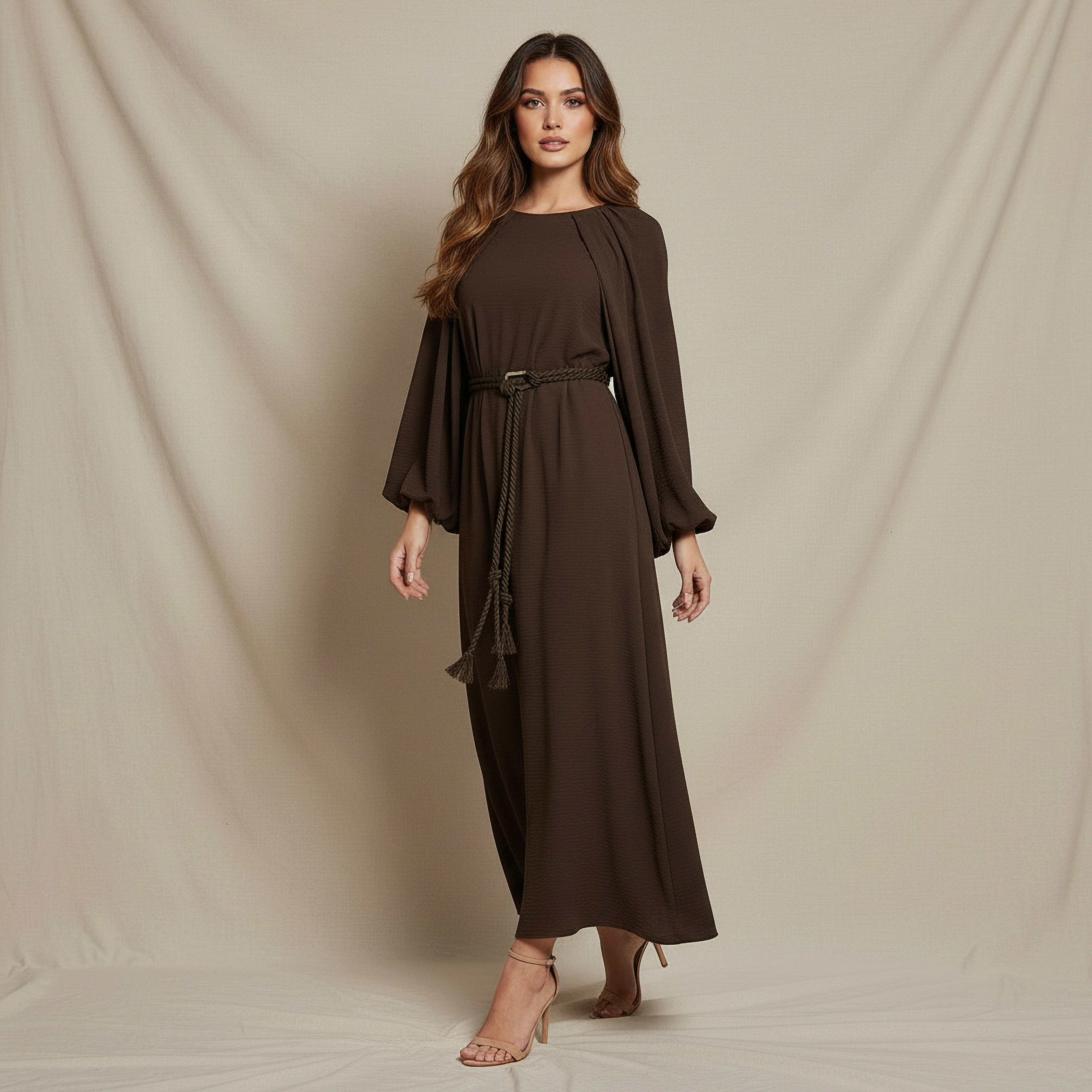 فستان إيه لاين ماكسي بأكمام كيب من آيكونيك-women-clothing-dresses-image-3