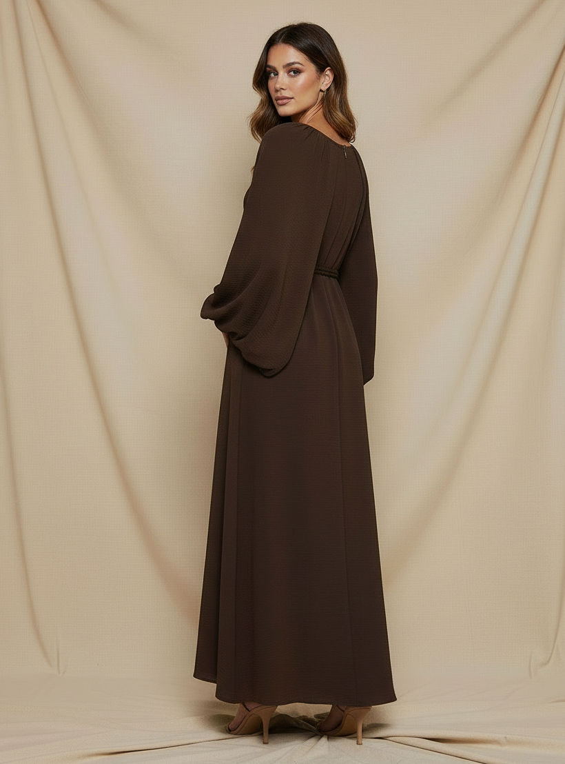 فستان إيه لاين ماكسي بأكمام كيب من آيكونيك-women-clothing-dresses-image-4
