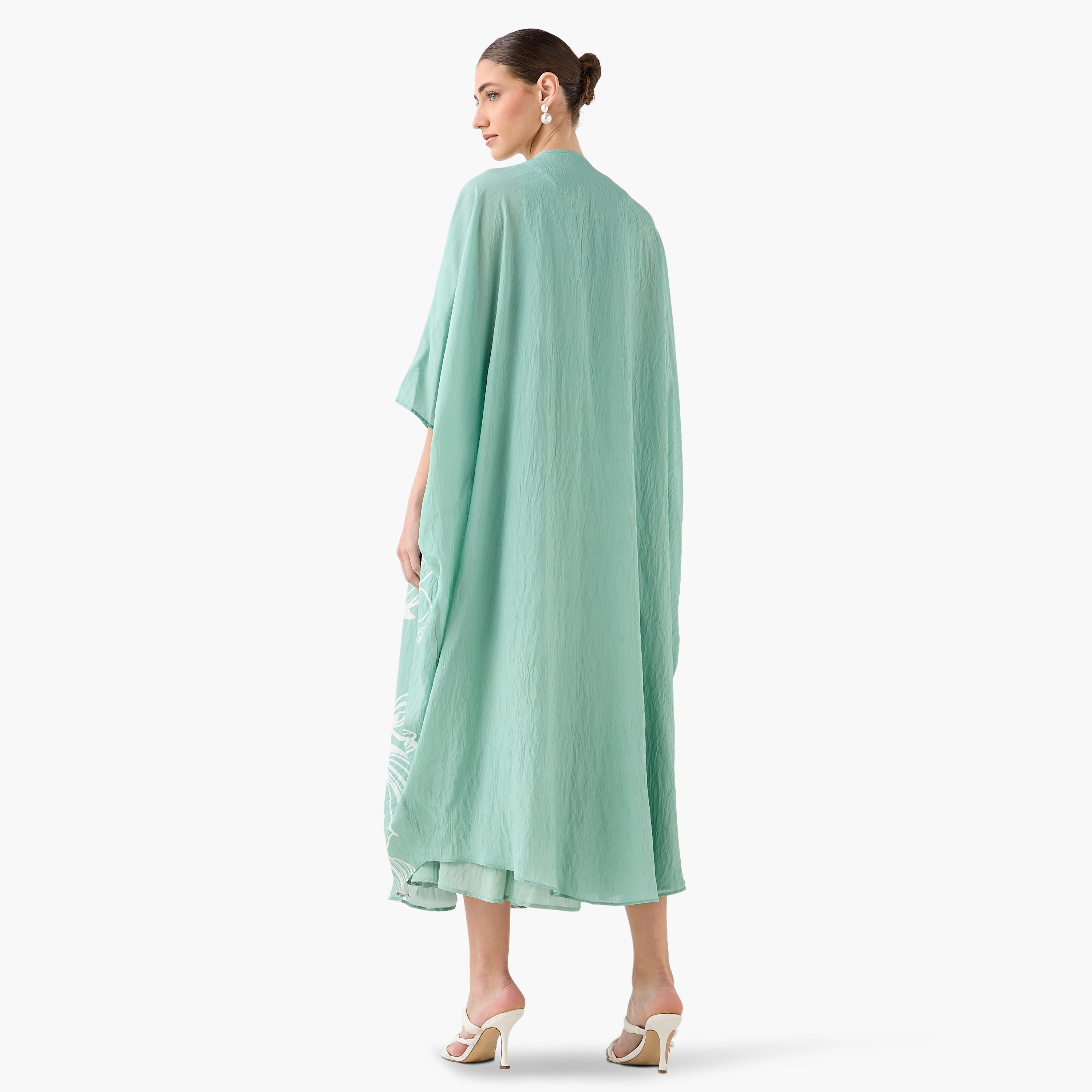 Iconic A-line Midi Dress and Shrug with Floral Print-women-clothing-coordsets-image-6