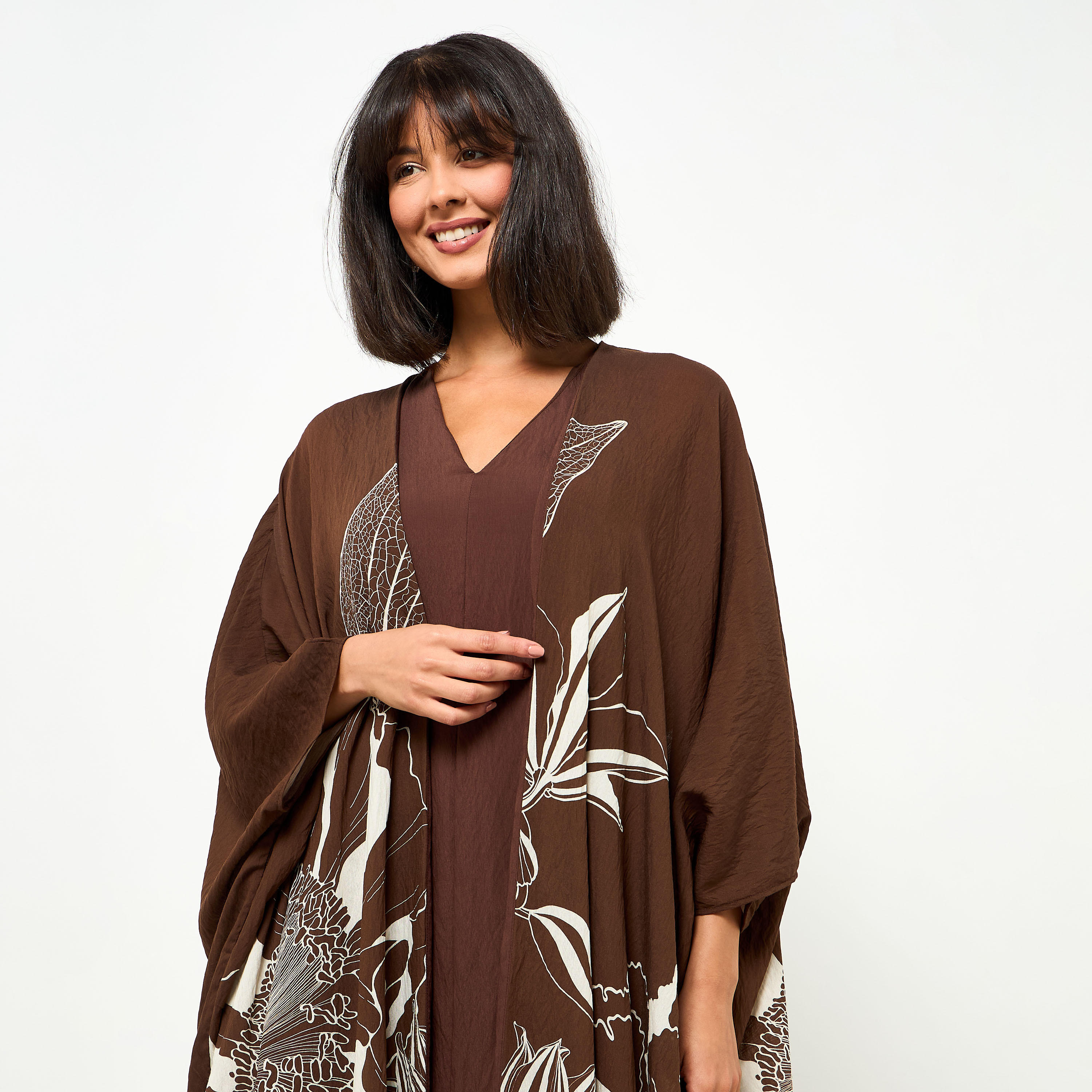 فستان ميدي إيه لاين وسترة بطبعات زهور من آيكونيك-women-clothing-coordsets-image-6