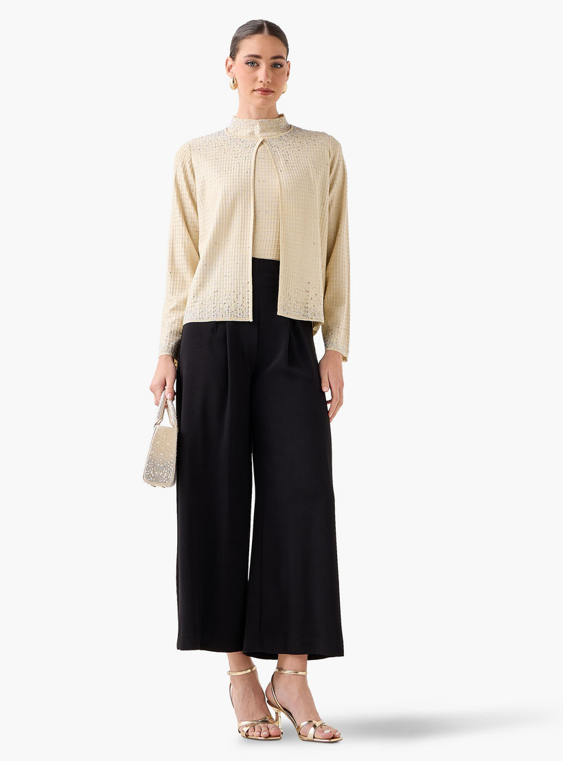 سترة مزينة برقبة مستديرة من أيكونيك-women-winterwear-cardigansandjumpers-cardigans-image-5
