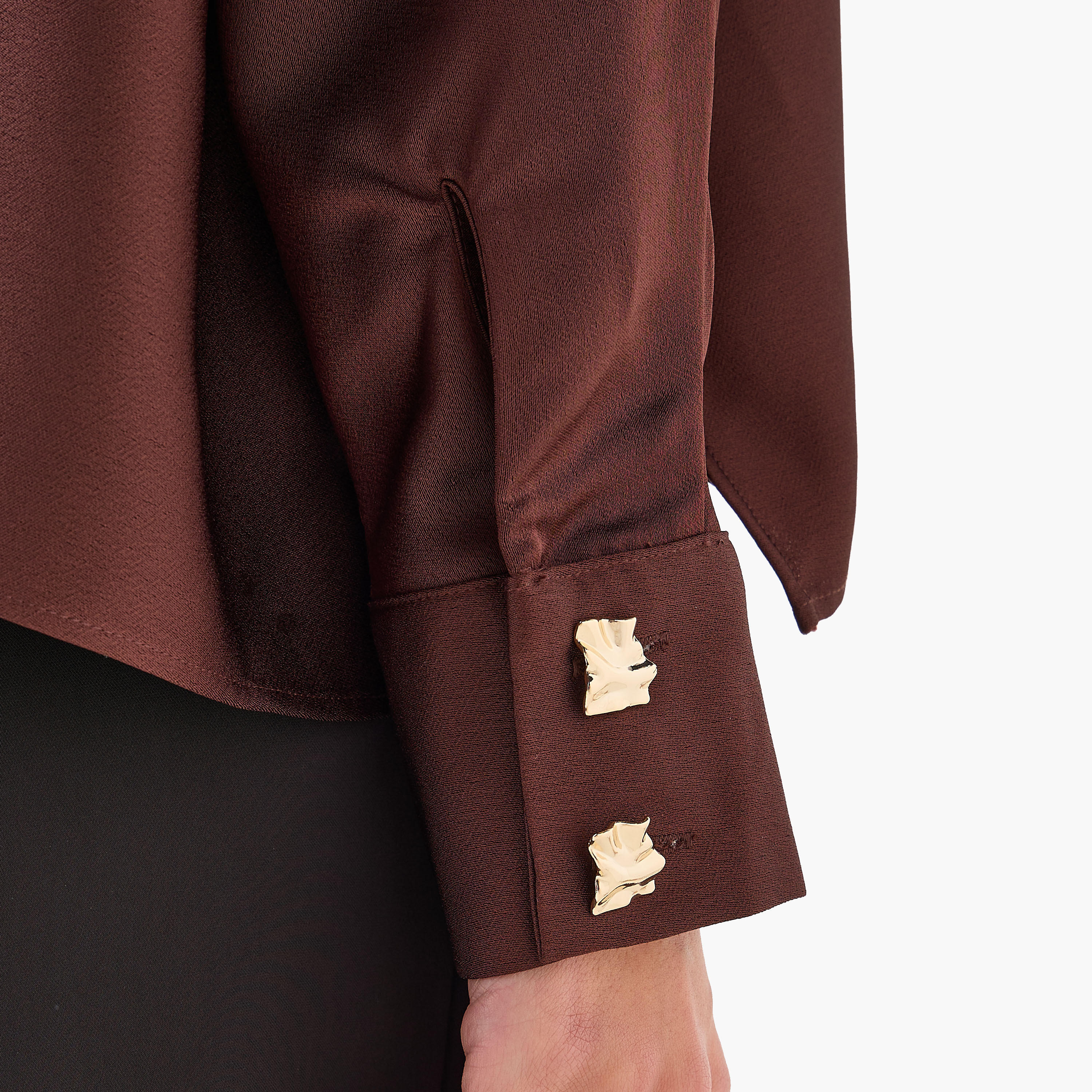 بلوزة منسدلة بوشاح وأكمام طويلة من آيكونيك-women-clothing-shirtsandblouses-blouses-image-1