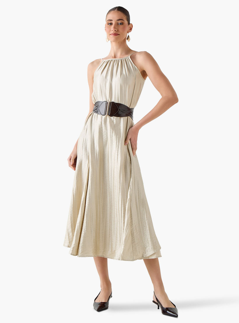 فستان إيه لاين ميدي بحمالات رفيعة من آيكونيك-women-clothing-coordsets-image-4