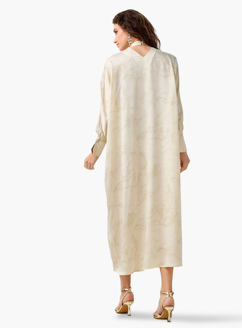 Iconic Printed Kaftan Dress with Keyhole Neck-women-clothing-dresses-image-6