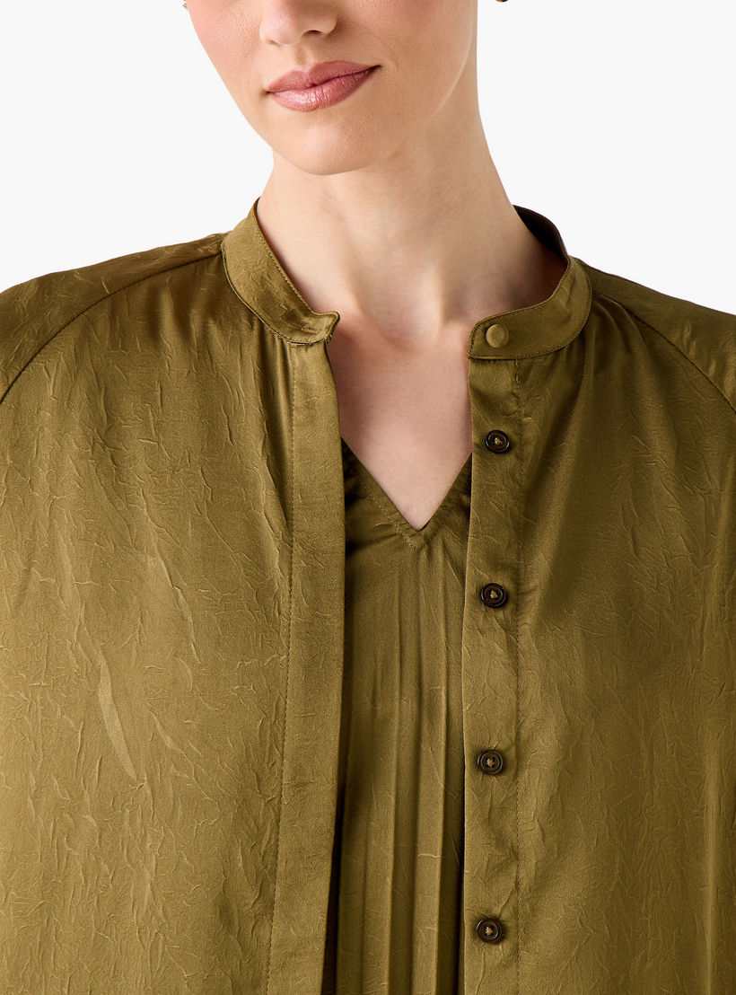 فستان إيه لاين بكسرات مع سترة طويلة من أيكونيك-women-clothing-coordsets-image-2