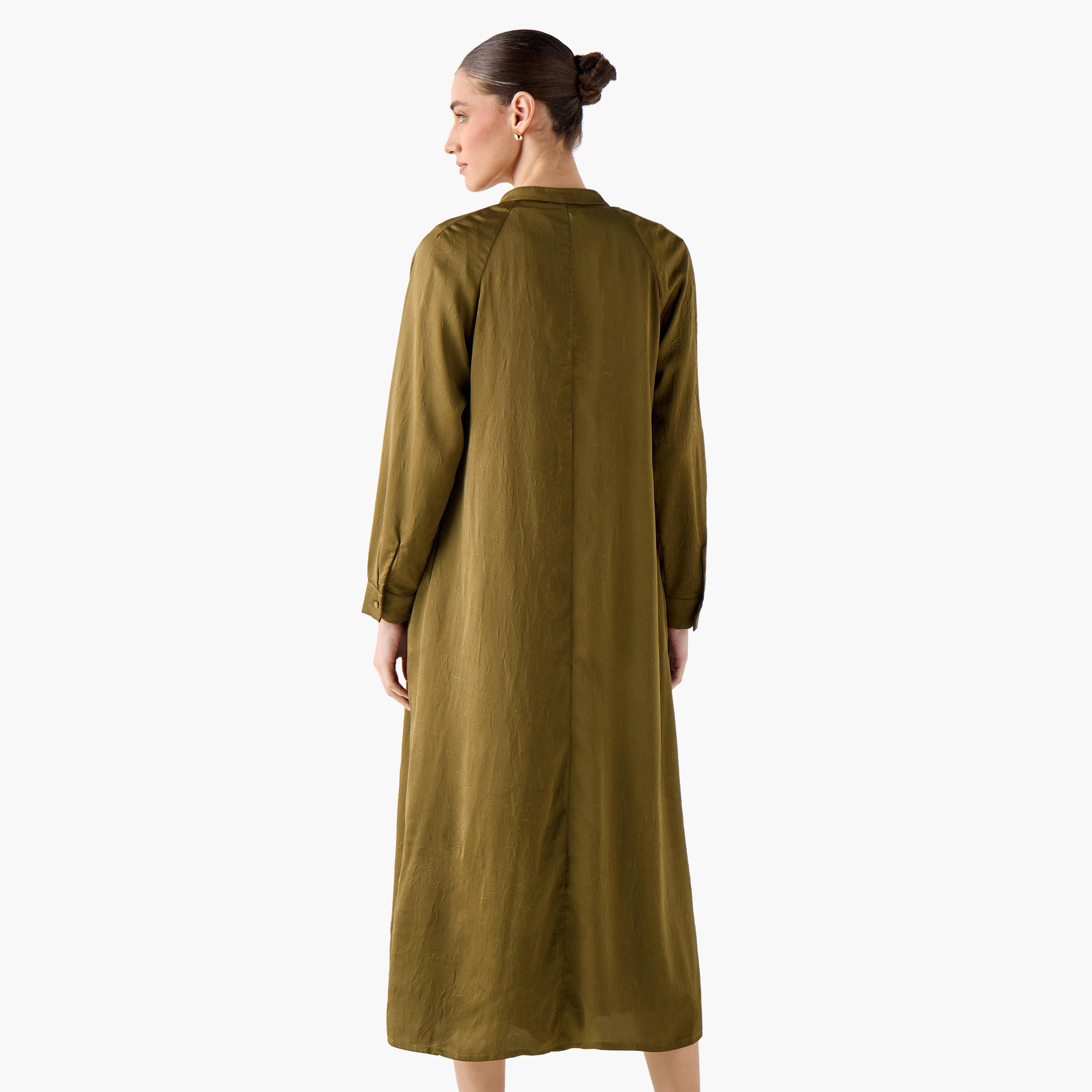 Iconic Pleated A-line Women Dress with Longline Shrug-women-clothing-coordsets-image-4