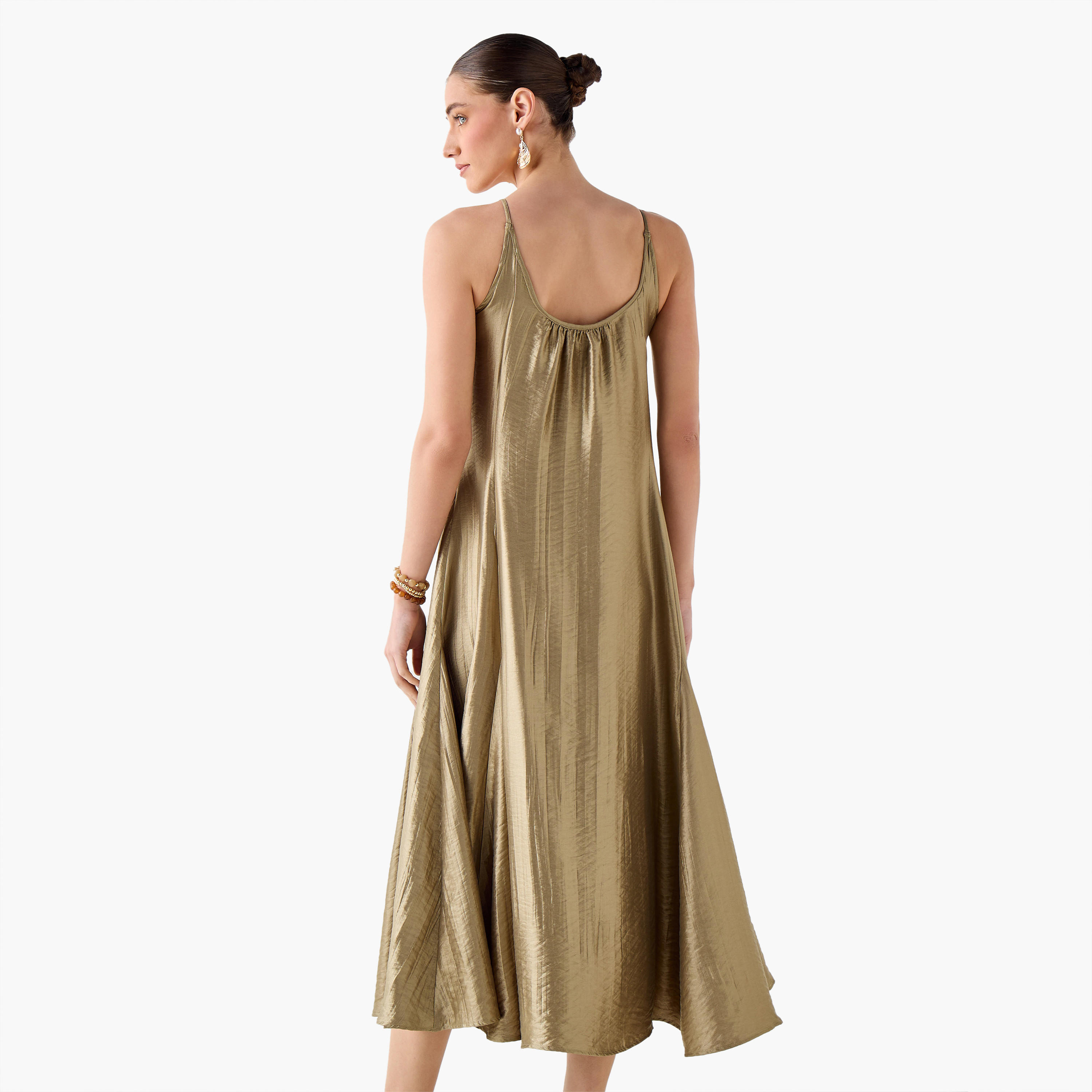 فستان إيه لاين ميدي بحمالات رفيعة من آيكونيك-women-clothing-coordsets-image-4
