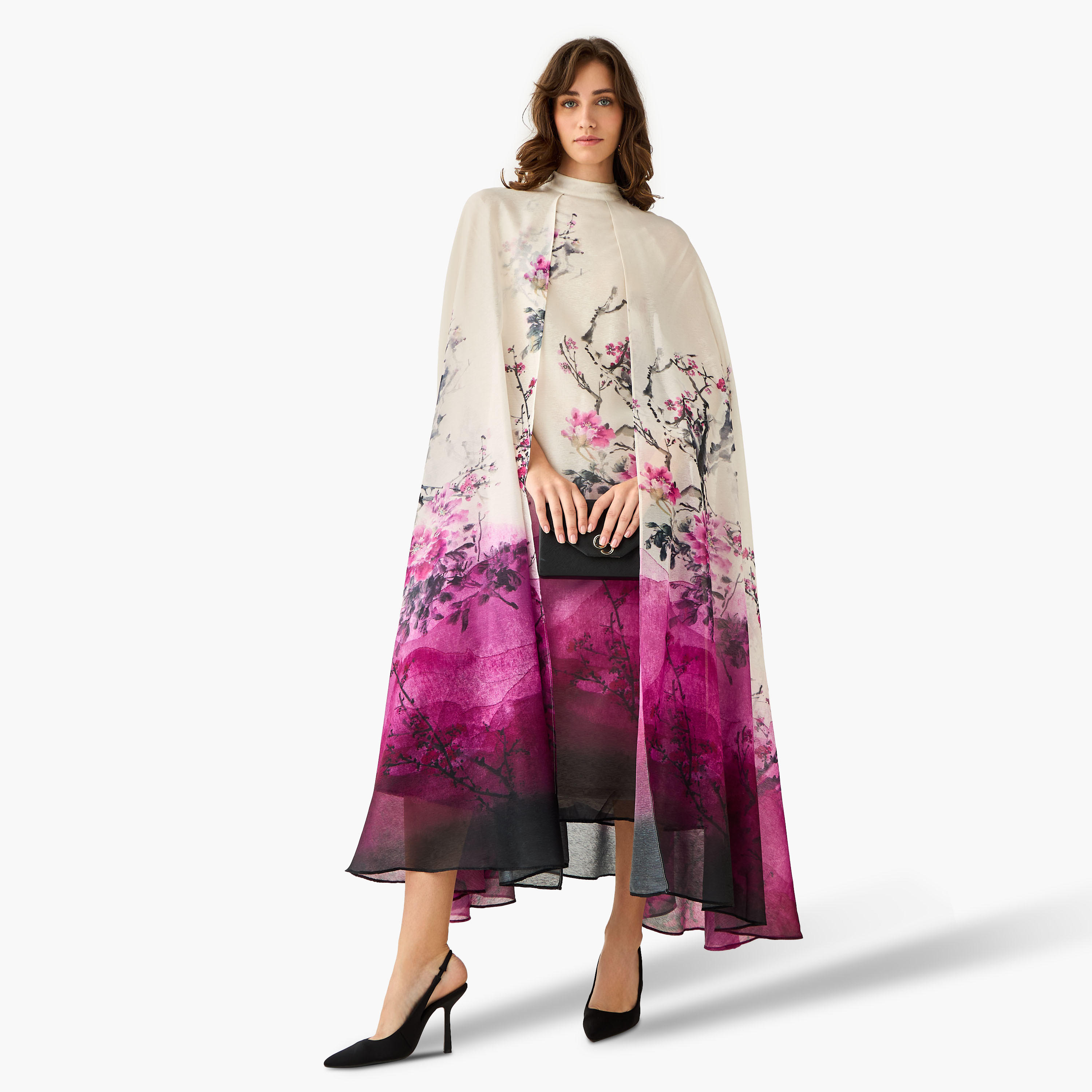 فستان ماكسي إيه لاين مع رداء من آيكونيك-women-clothing-dresses-image-3