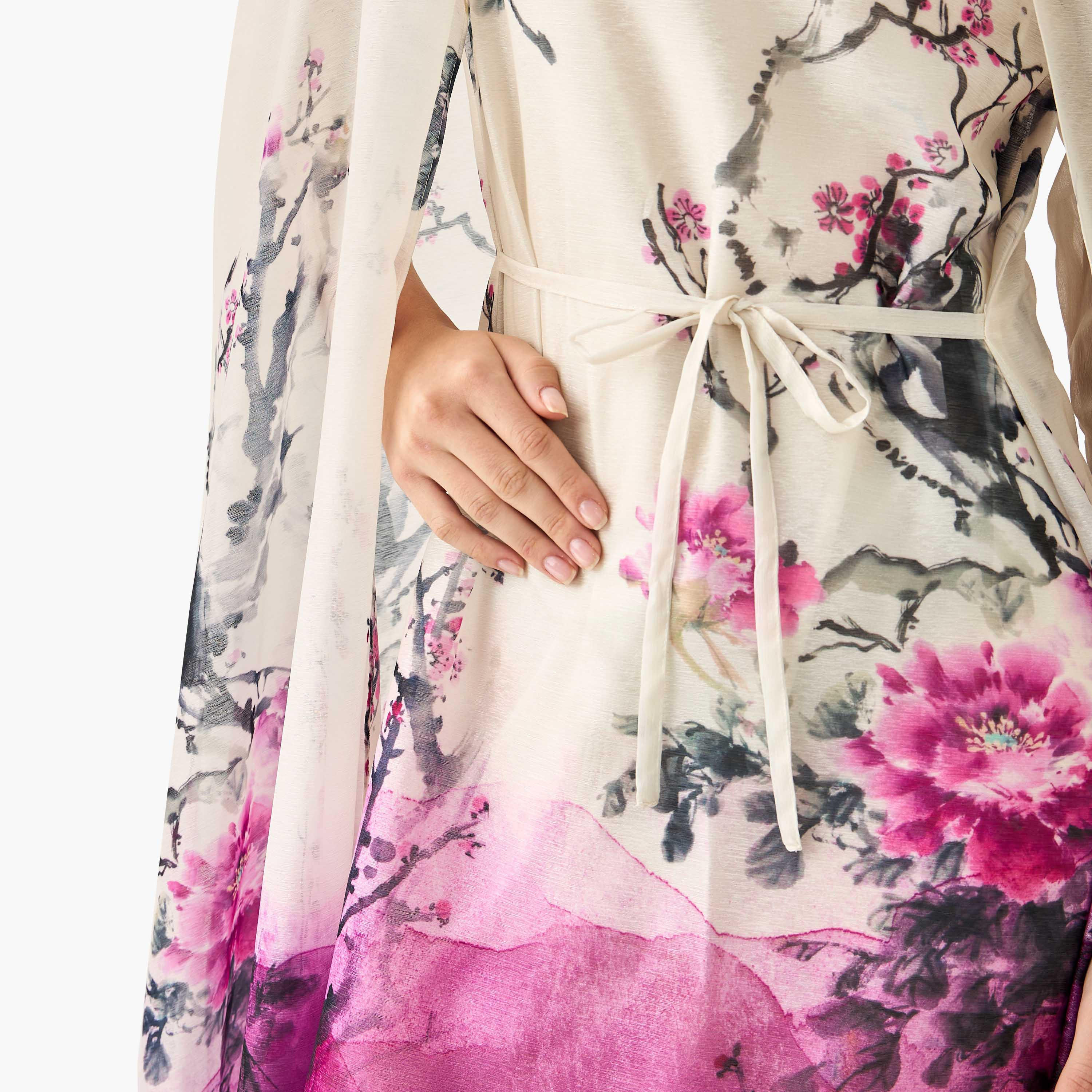 فستان ماكسي إيه لاين مع رداء من آيكونيك-women-clothing-dresses-image-7