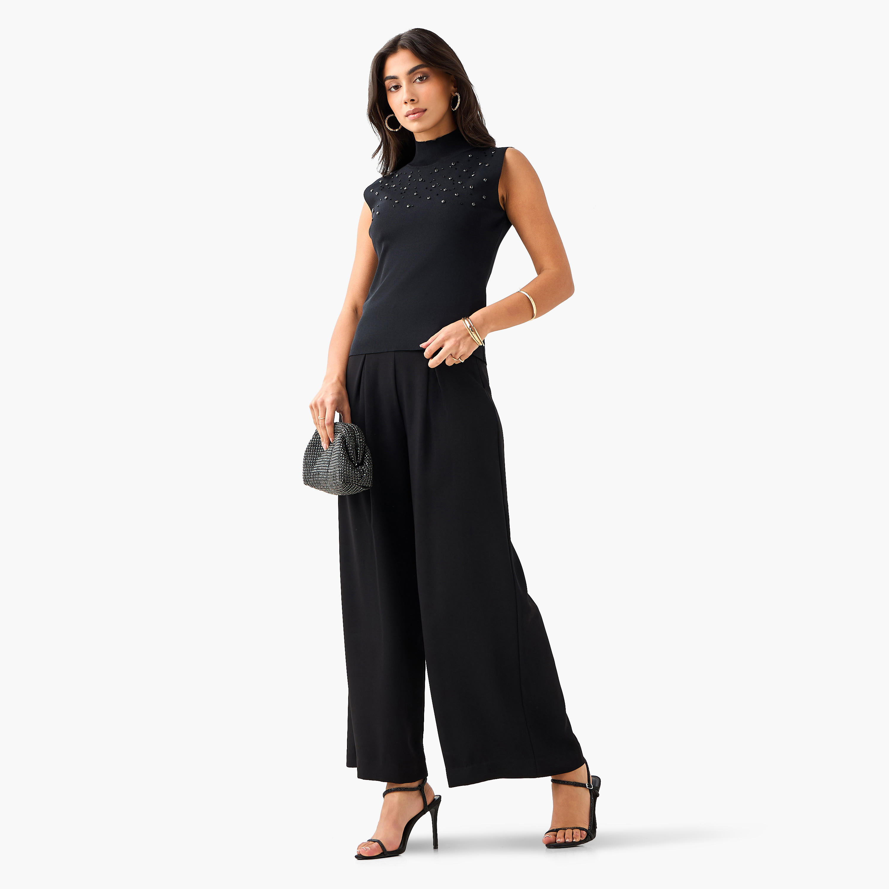 بلوزة بدون أكمام مزيّنة من آيكونيك-women-clothing-shirtsandblouses-blouses-image-4