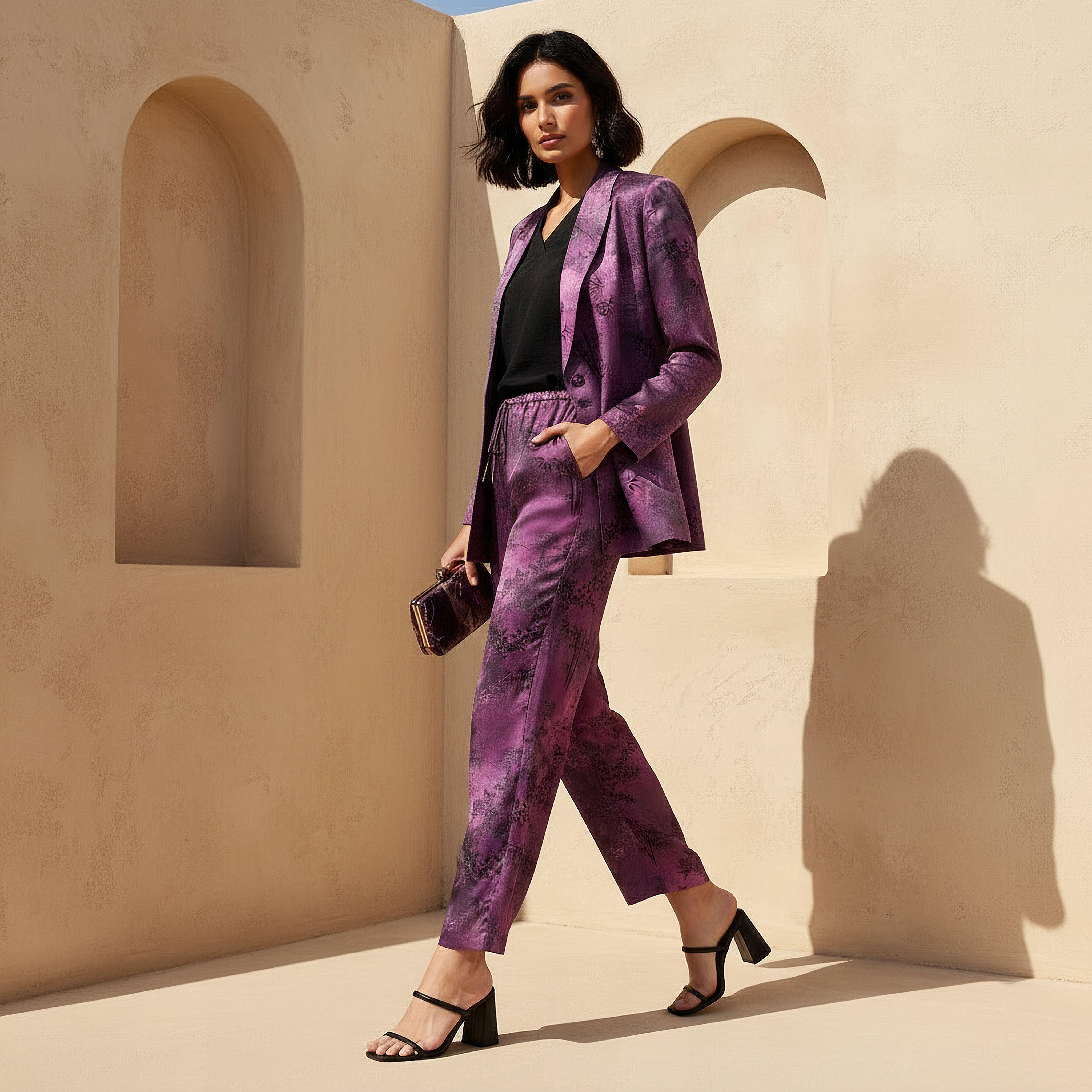 Iconic Straight Fit Printed Pants-women-clothing-coordsets-image-2