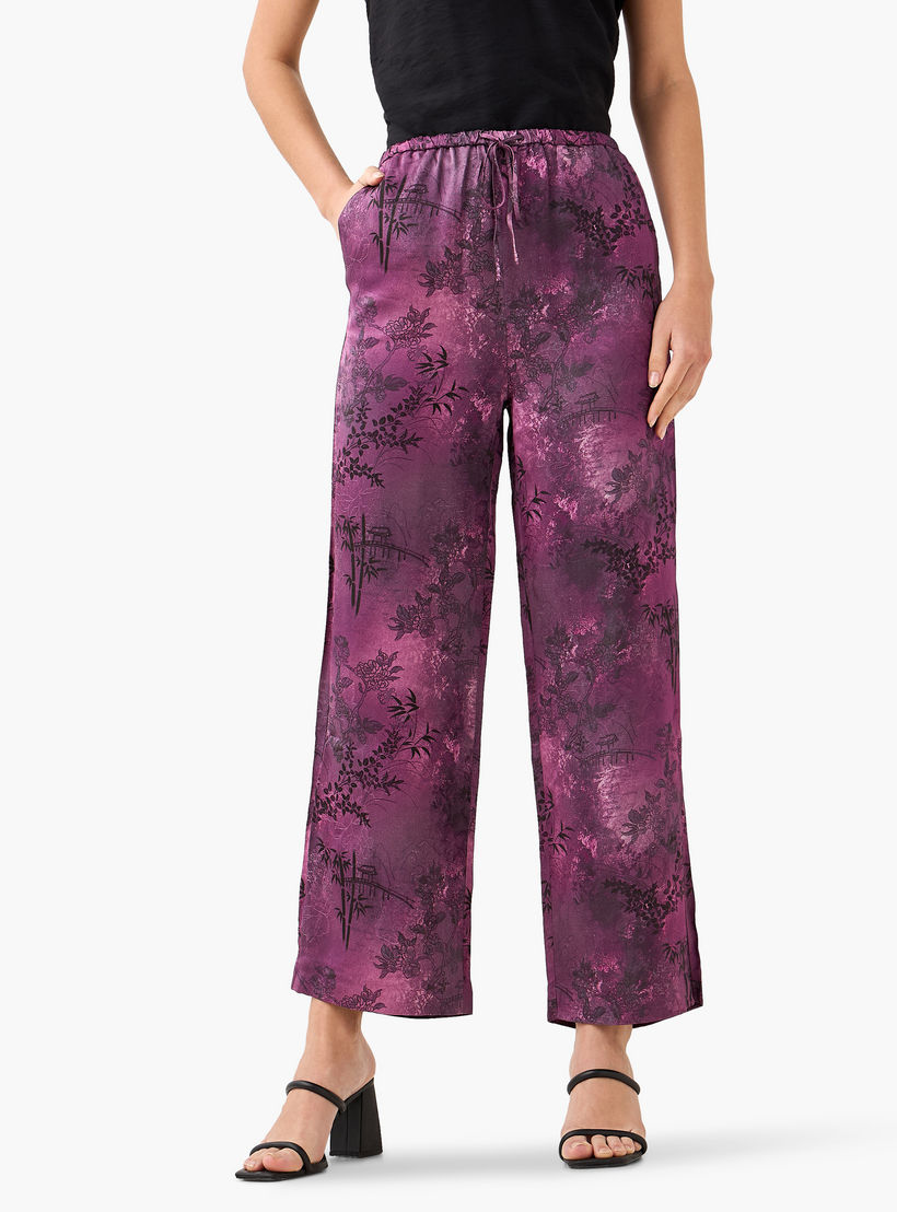 بنطلون مستقيم بطبعات من أيكونيك-women-clothing-coordsets-image-3