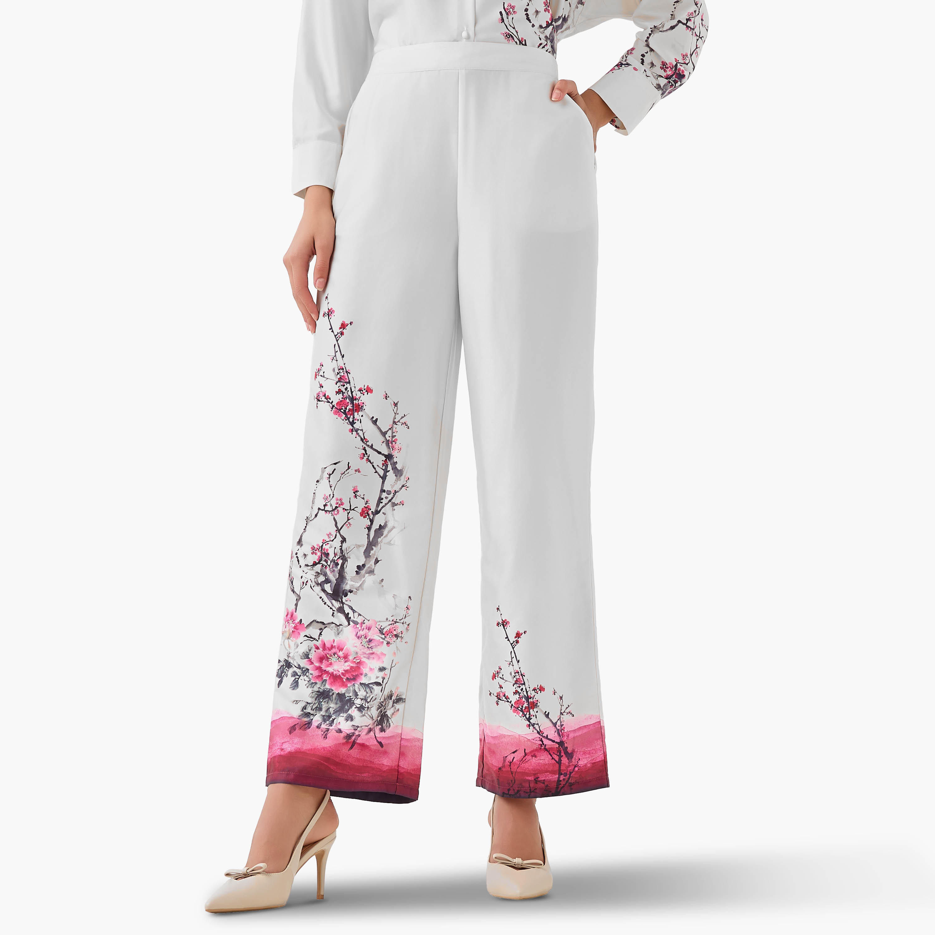 بنطلون واسع الساقين بطبعات زهرية من أيكونيك-women-clothing-coordsets-image-4