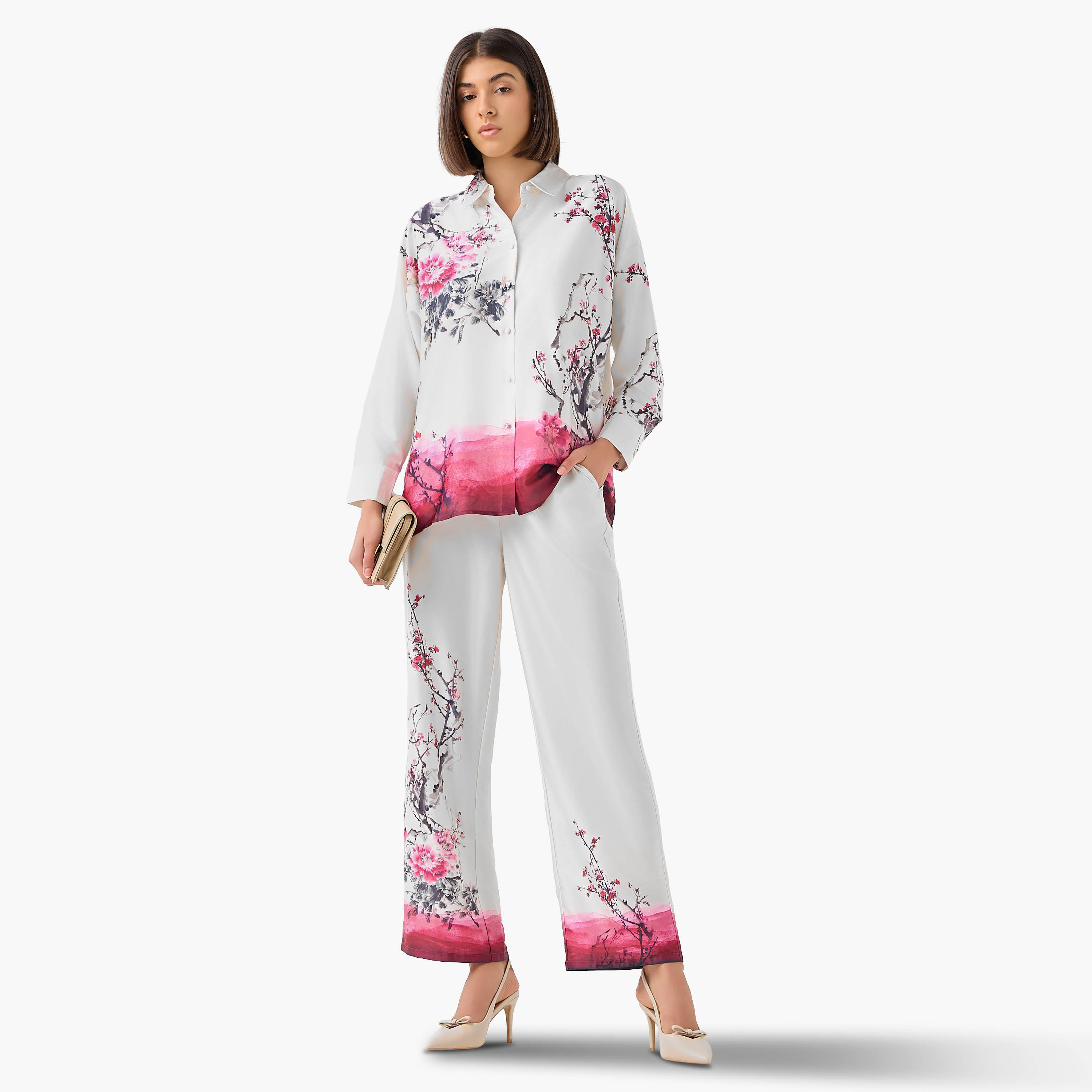 بنطلون واسع الساقين بطبعات زهرية من أيكونيك-women-clothing-coordsets-image-5