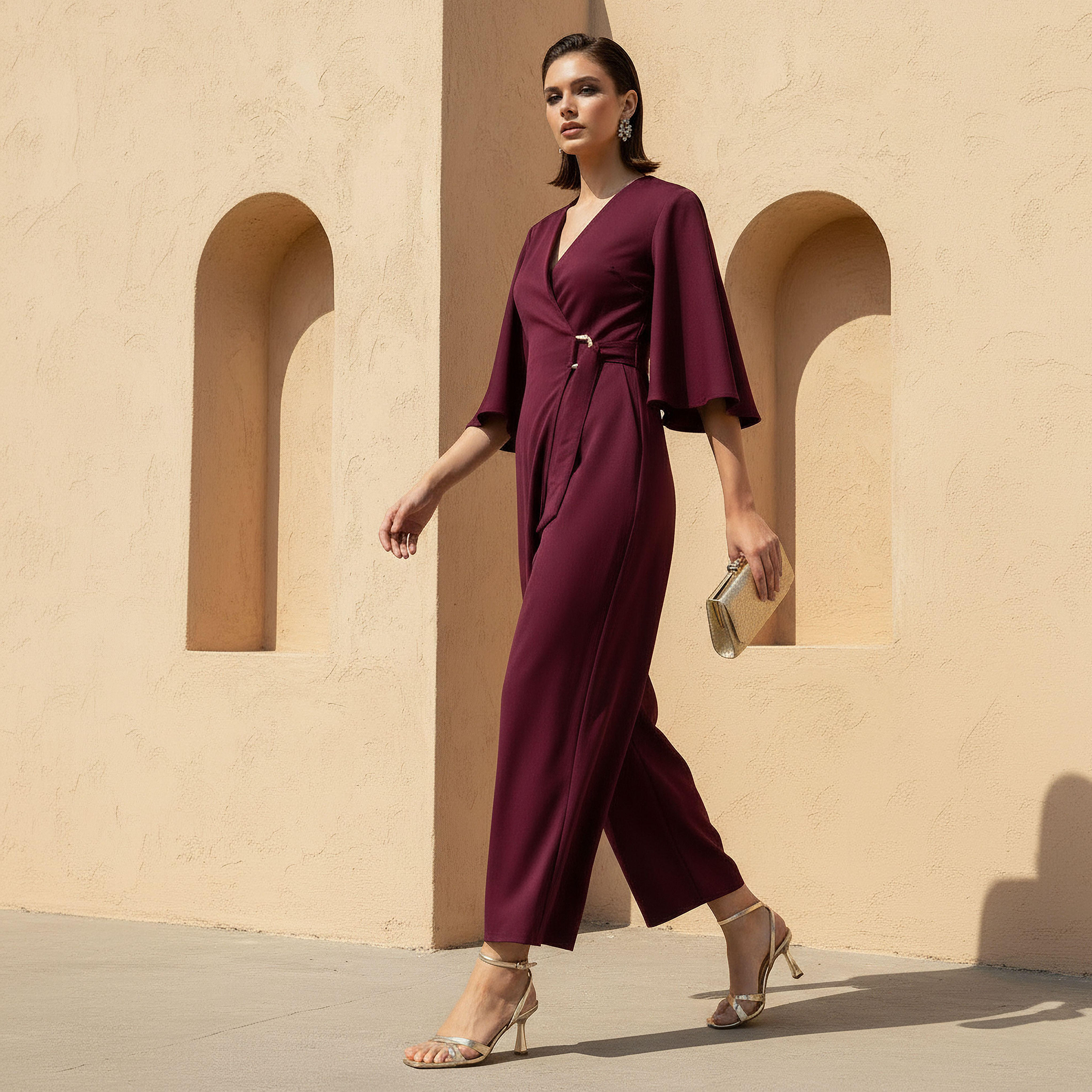 Iconic Jumpsuit Front Wrap with Zip Closure-women-clothing-jumpsuits-image-1