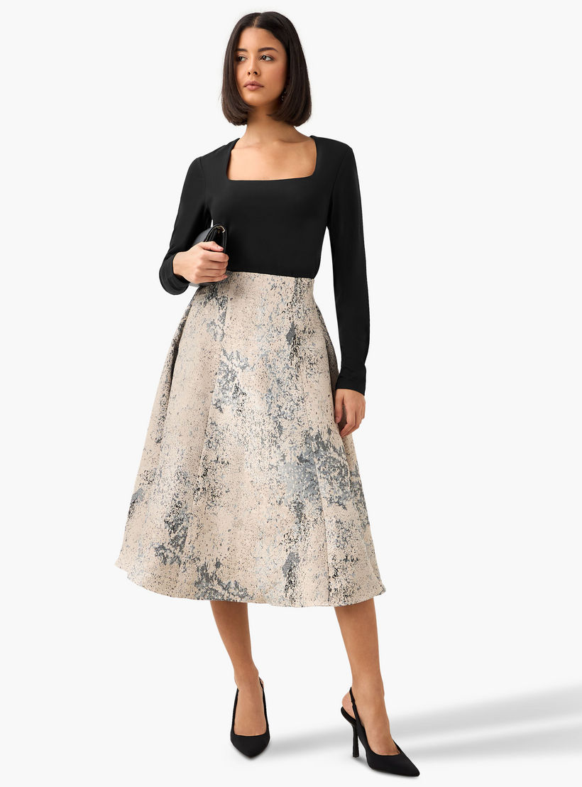 تنورة ميدي إيه لاين بسحاب إغلاق من أيكونيك-women-clothing-bottoms-skirts-image-3