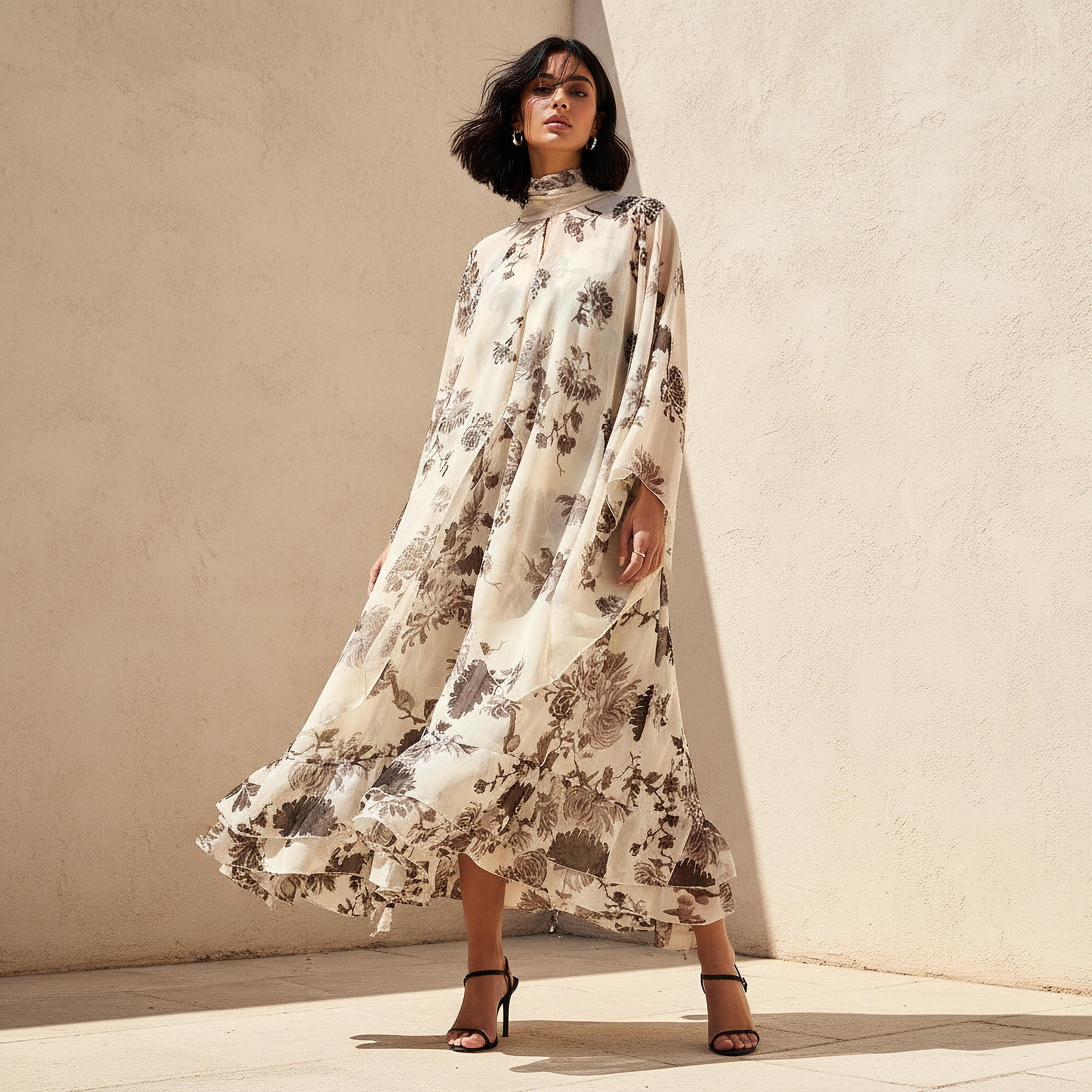 فستان ميدي مع كاب مآيكونيك-women-clothing-dresses-image-1