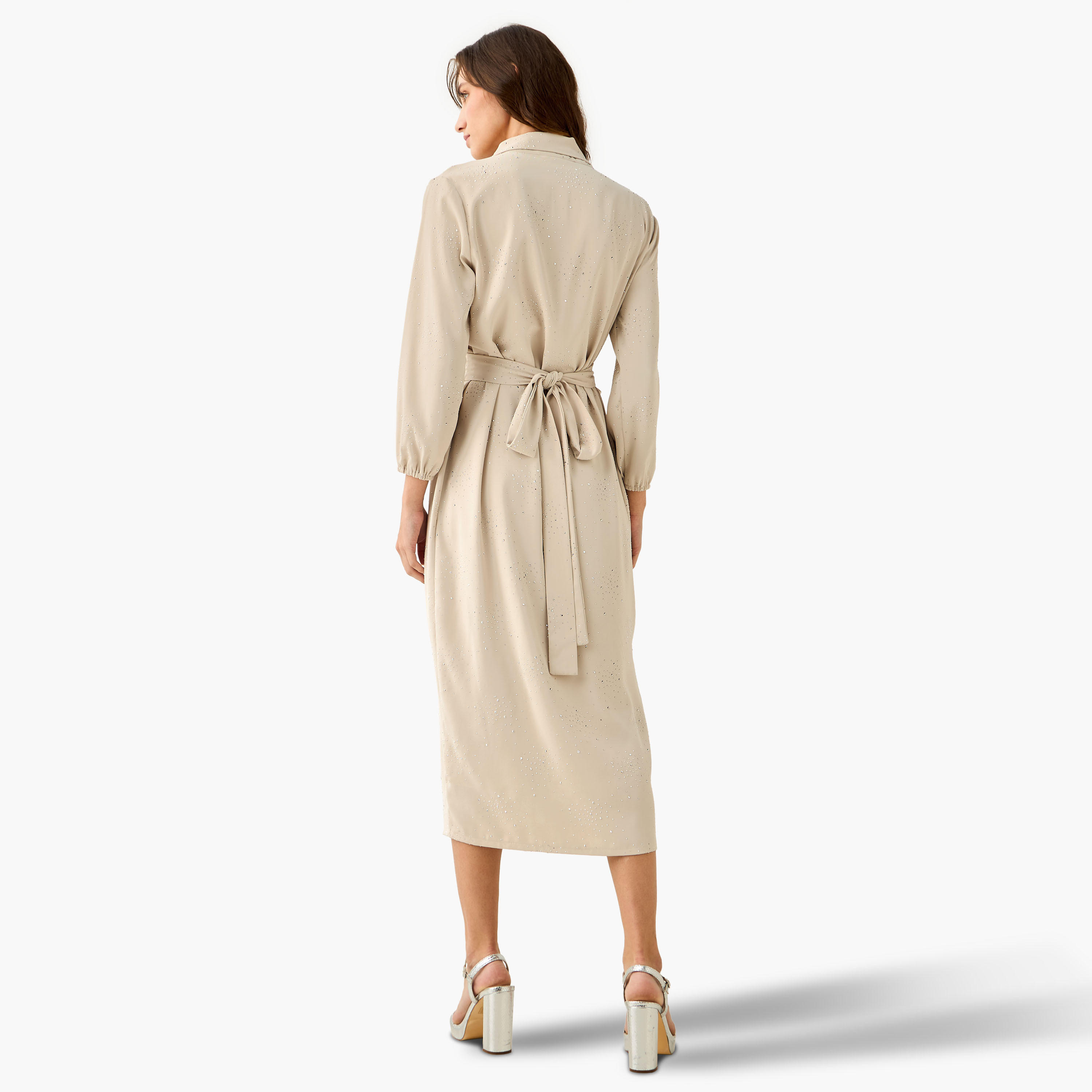 Iconic Wrap Midi Dress with Draped Pattern-women-clothing-dresses-image-6