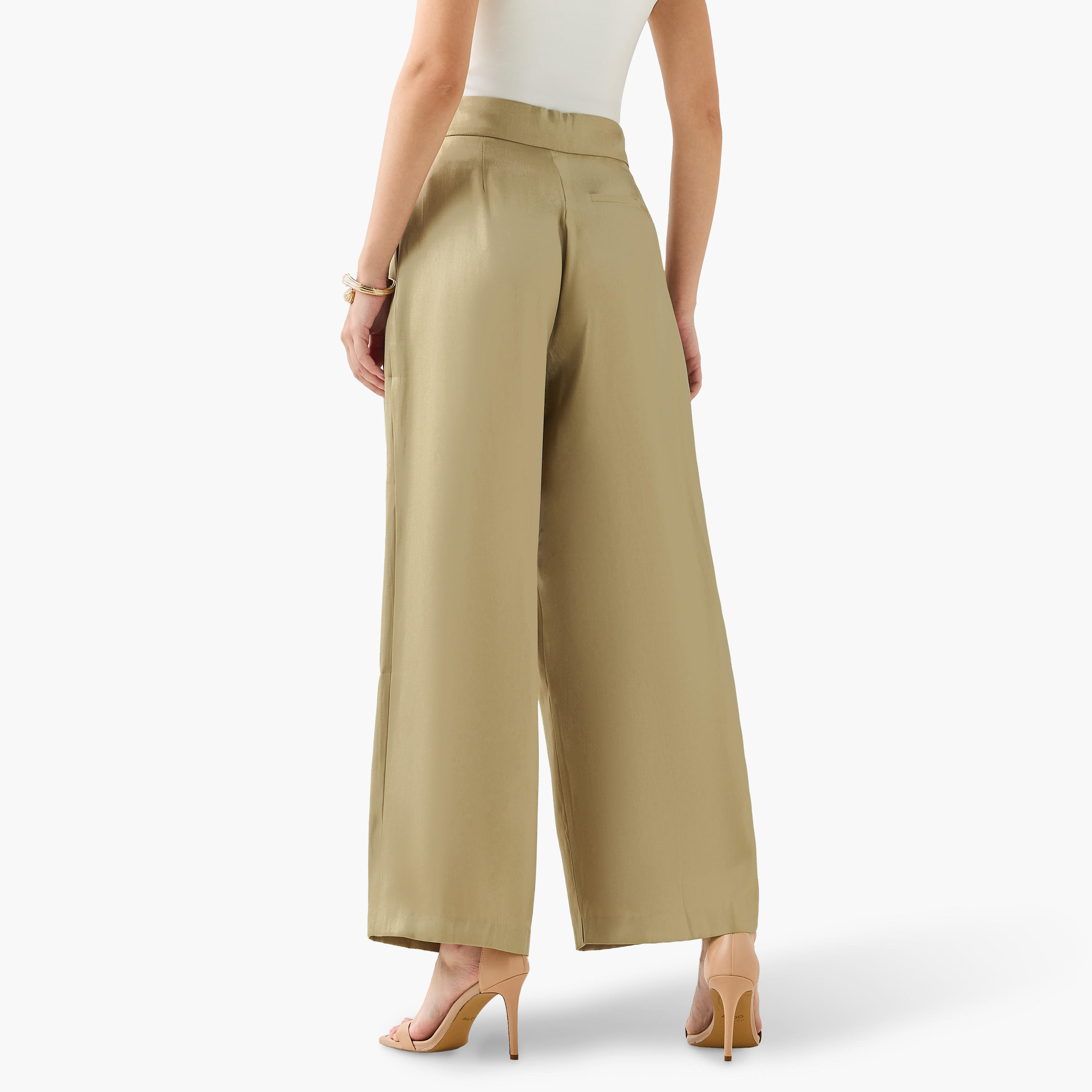 Iconic Wide Leg High Waist Pleated Front Tie-Up Pants-women-clothing-bottoms-trousers-image-6