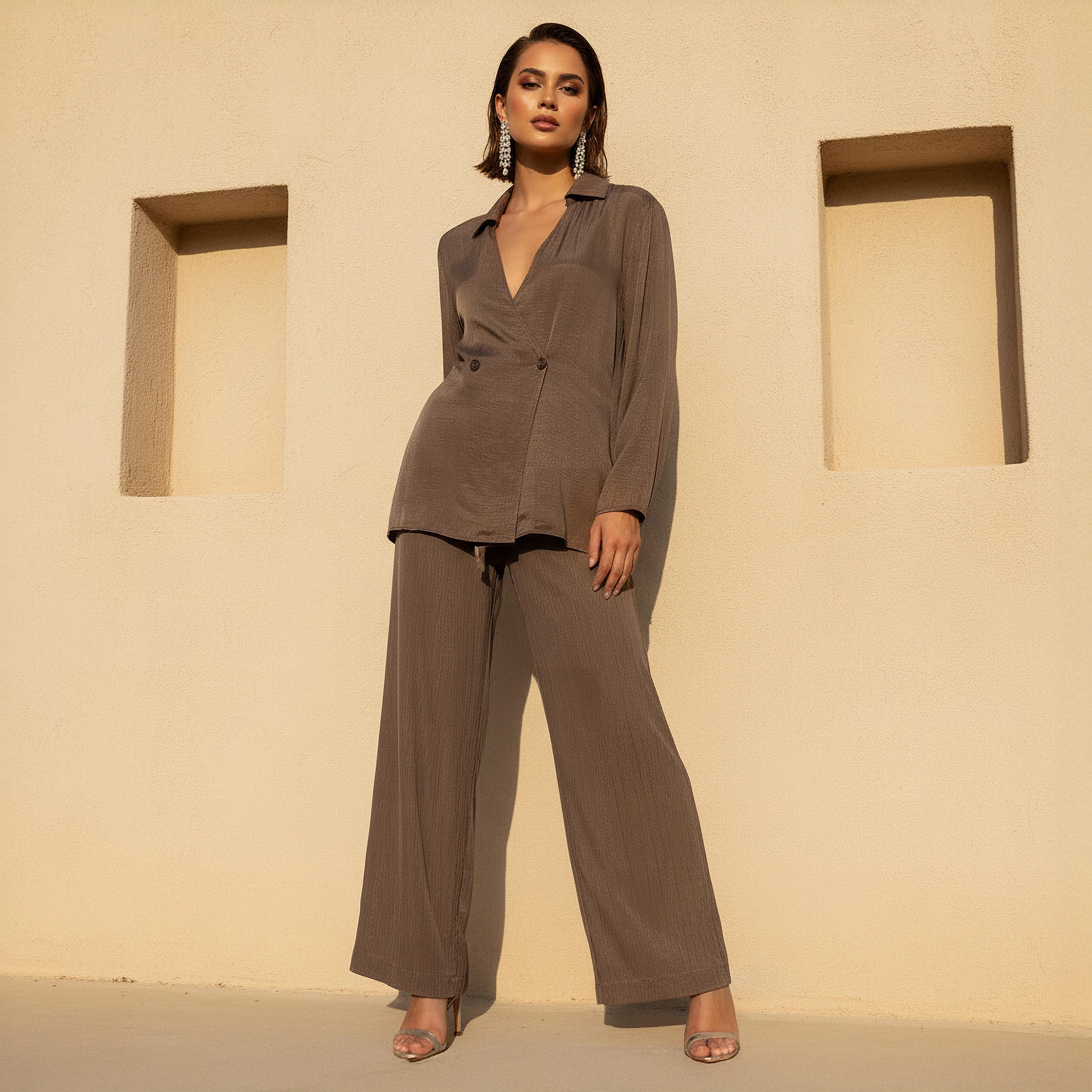 Iconic Wrap Top with Notch Collar-women-clothing-coordsets-image-3