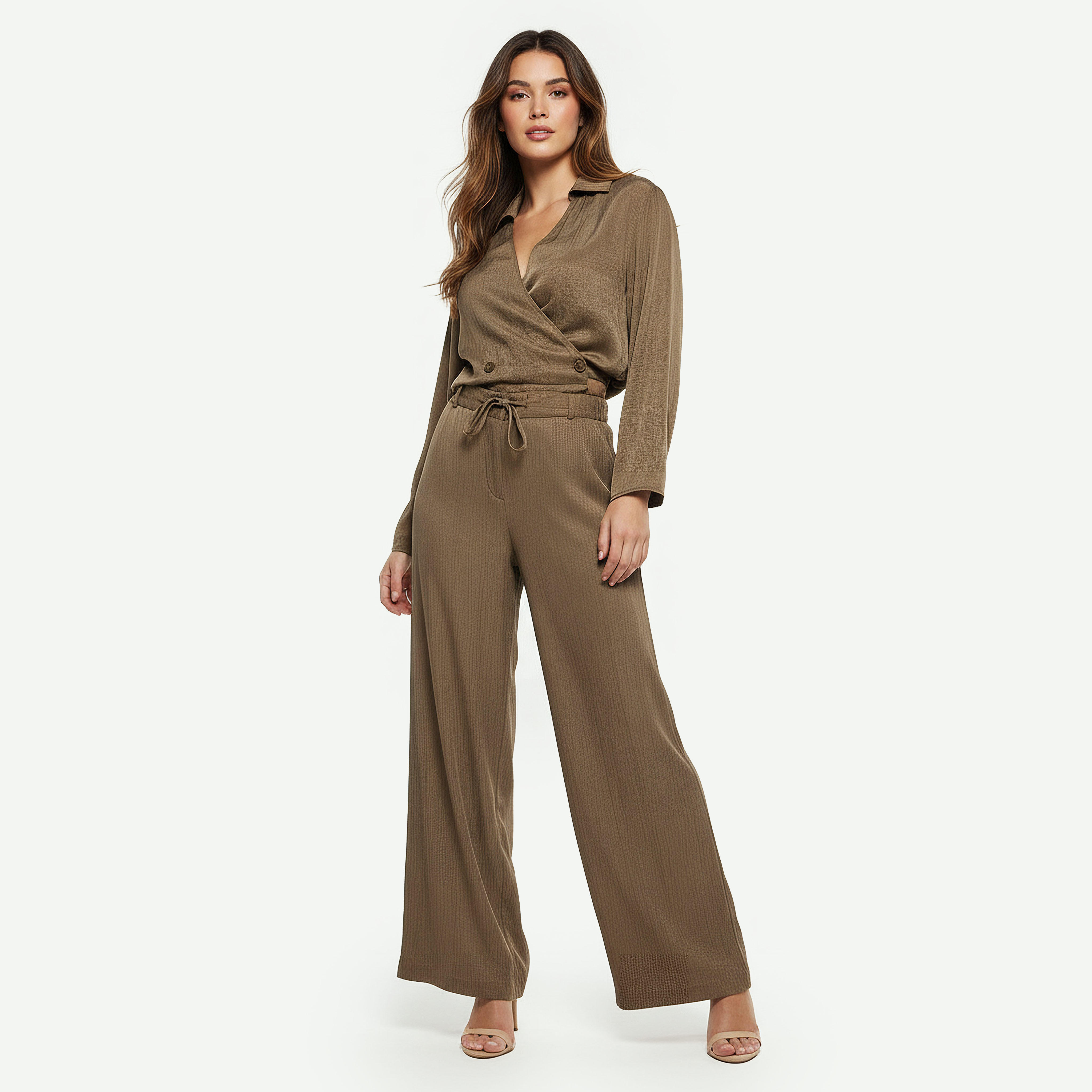 Iconic Straight Fit Textured Pants-women-clothing-coordsets-image-5