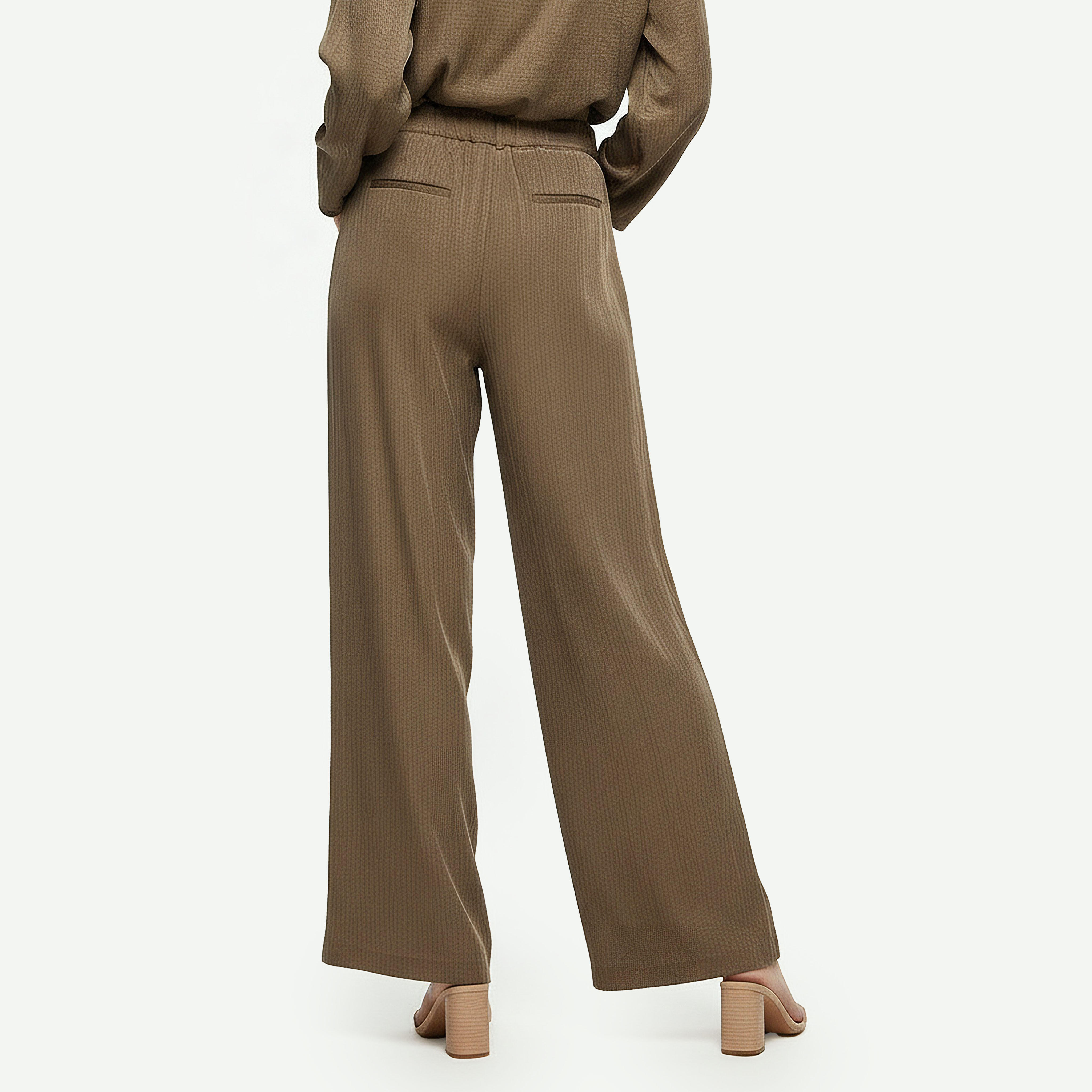 Iconic Straight Fit Textured Pants-women-clothing-coordsets-image-6