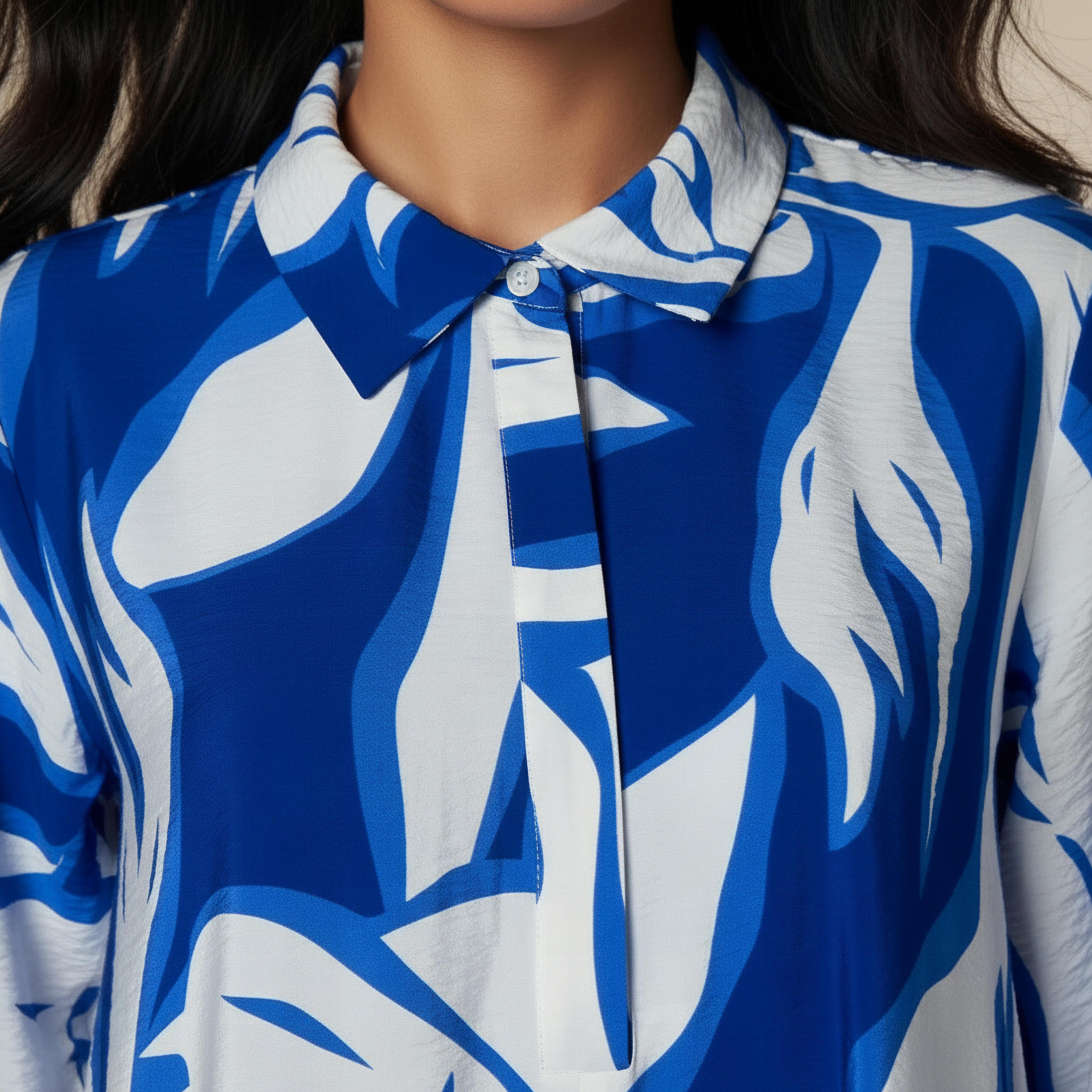Iconic Printed Shirt Dress with Collar-women-clothing-dresses-image-4