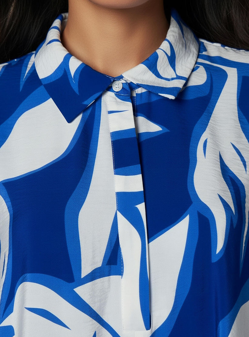 Iconic Printed Shirt Dress with Collar-women-clothing-dresses-image-4